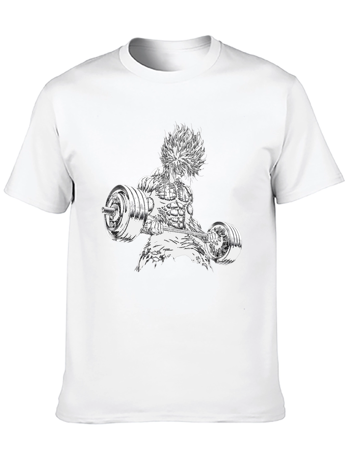 Graphic Print T-Shirt with Bodybuilder Design