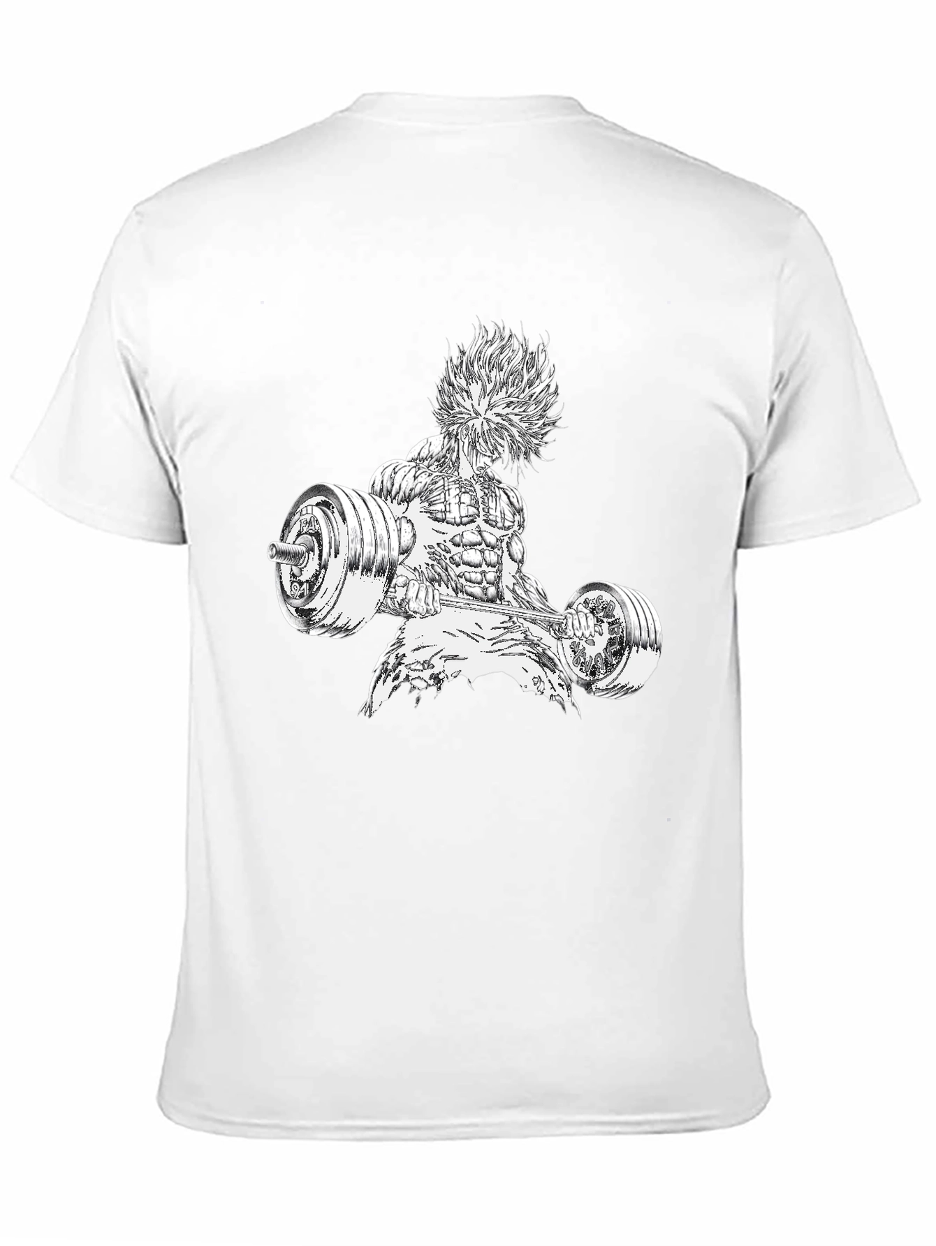Graphic Print T-Shirt with Bodybuilder Design