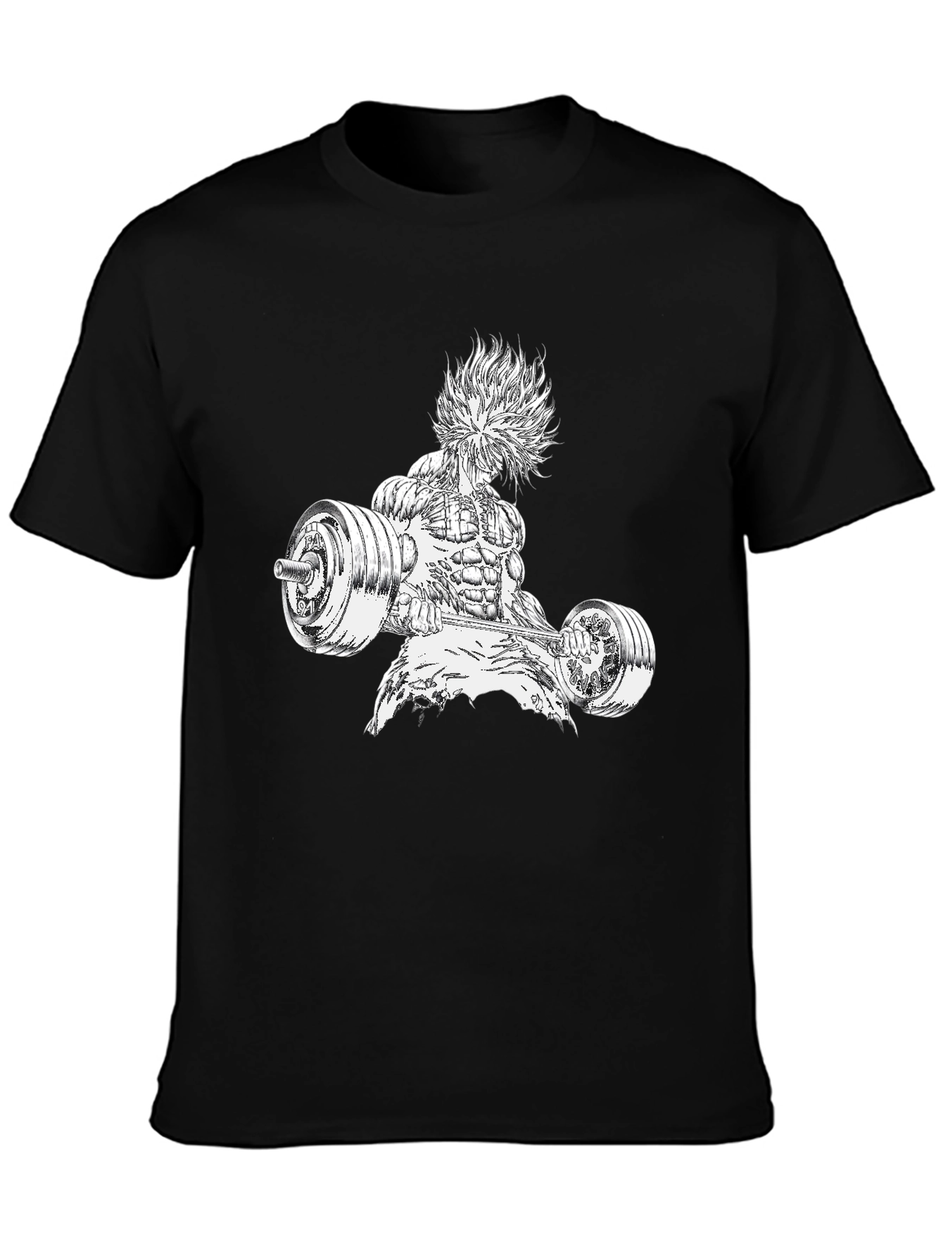 Graphic Print T-Shirt with Bodybuilder Design