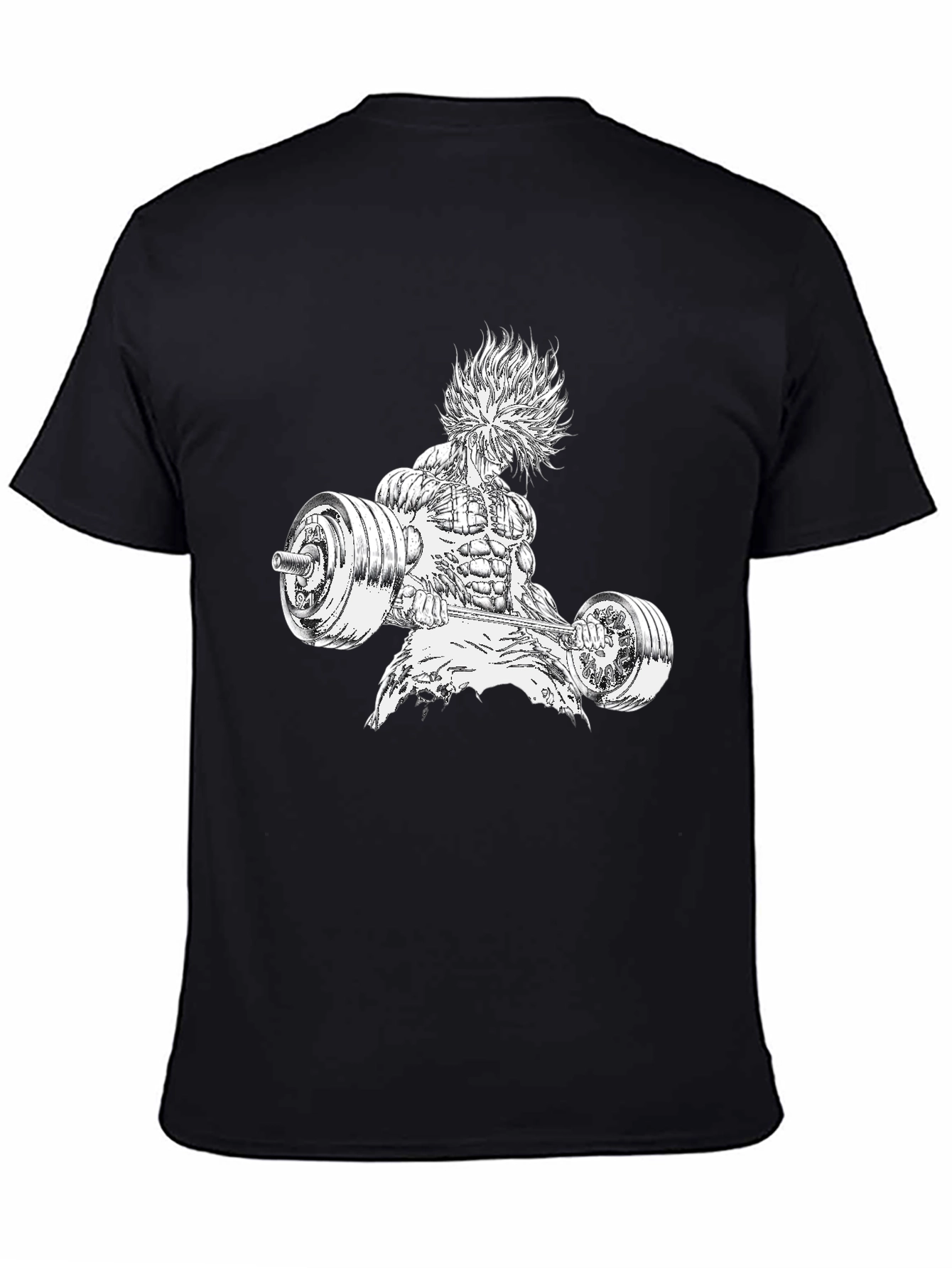 Graphic Print T-Shirt with Bodybuilder Design