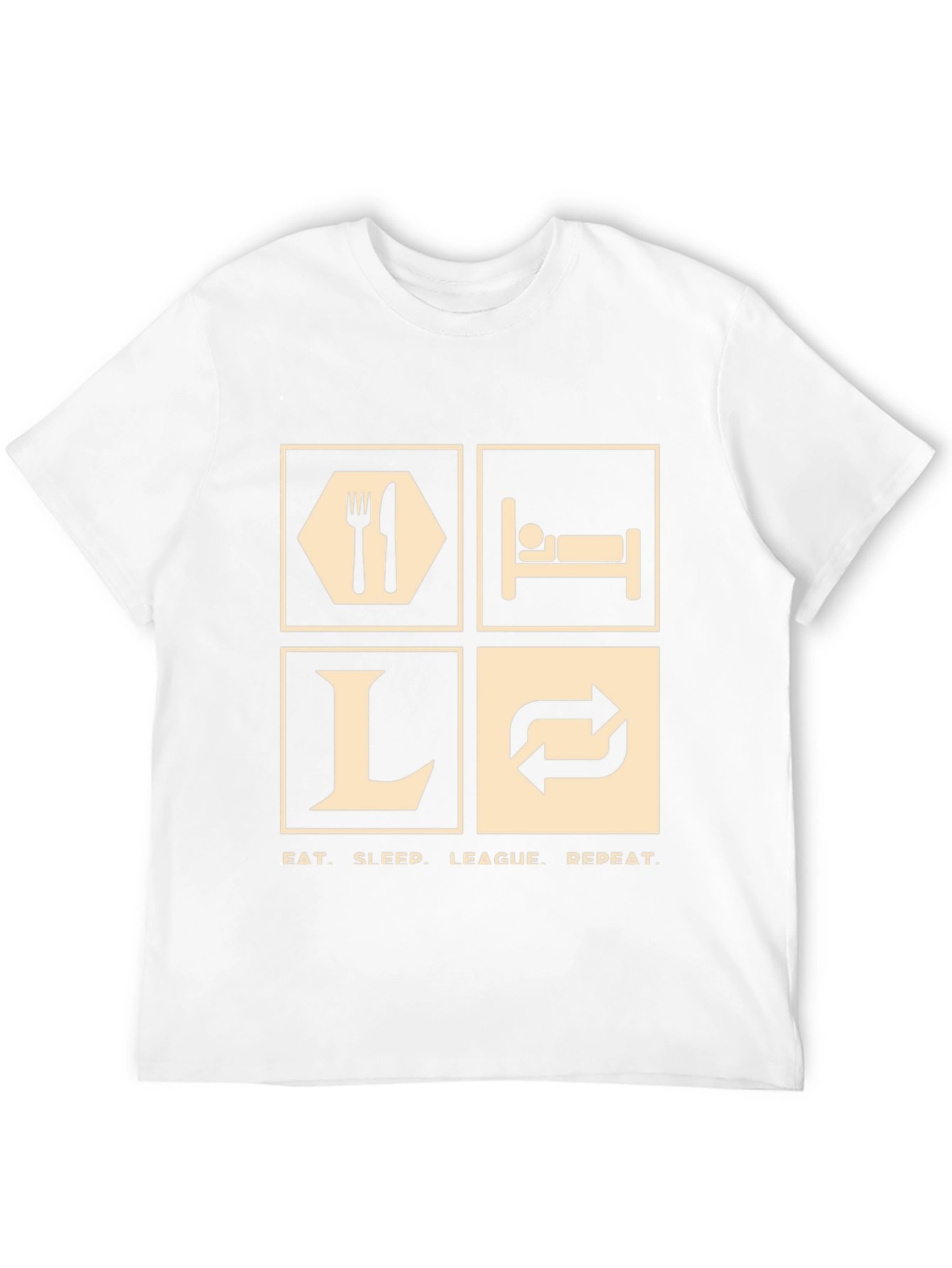 Eat Sleep League Repeat T-Shirt - Gamer Tee