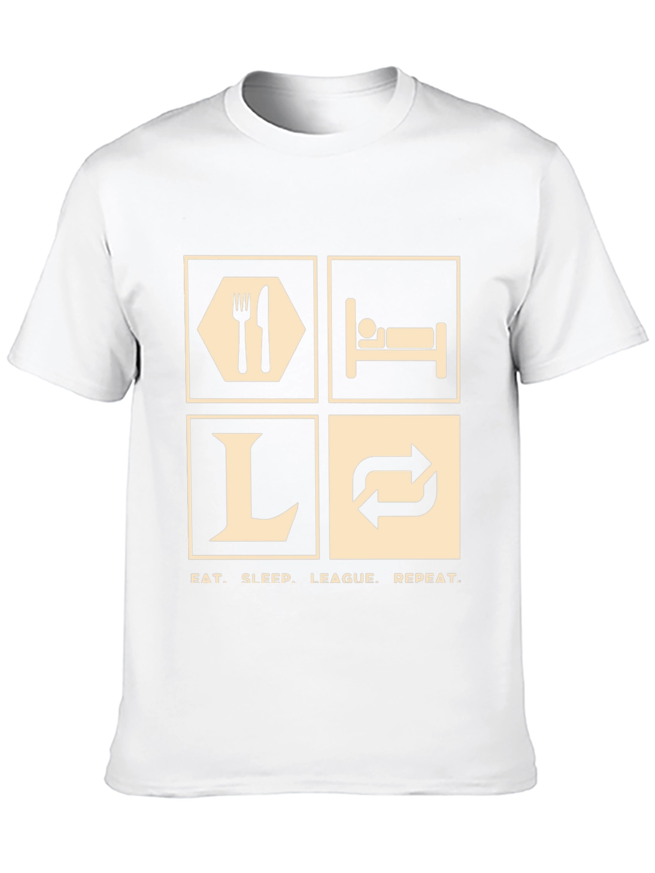Eat Sleep League Repeat T-Shirt - Gamer Tee