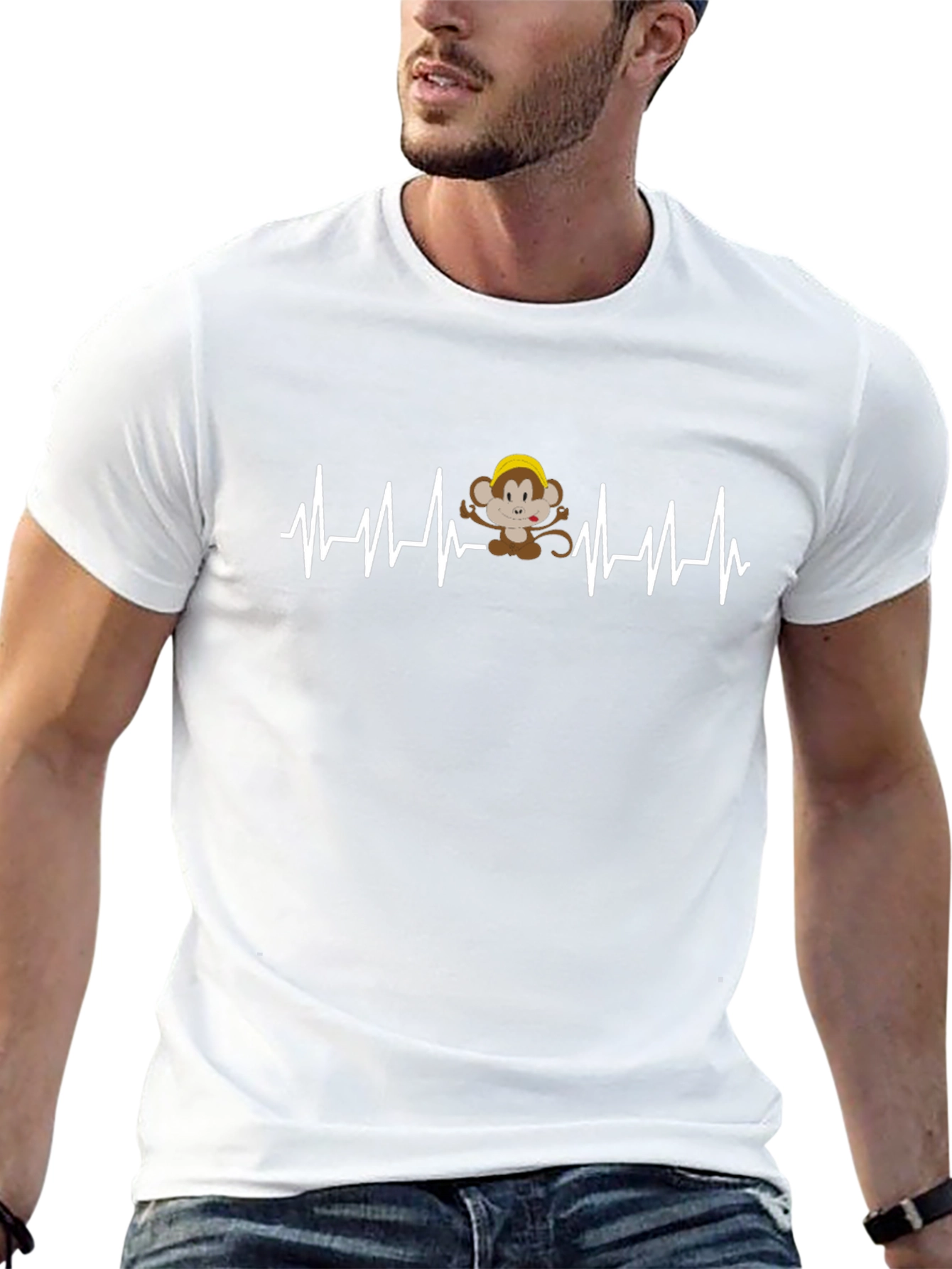 Monkey Heartbeat T-Shirt - Funny & Unique
