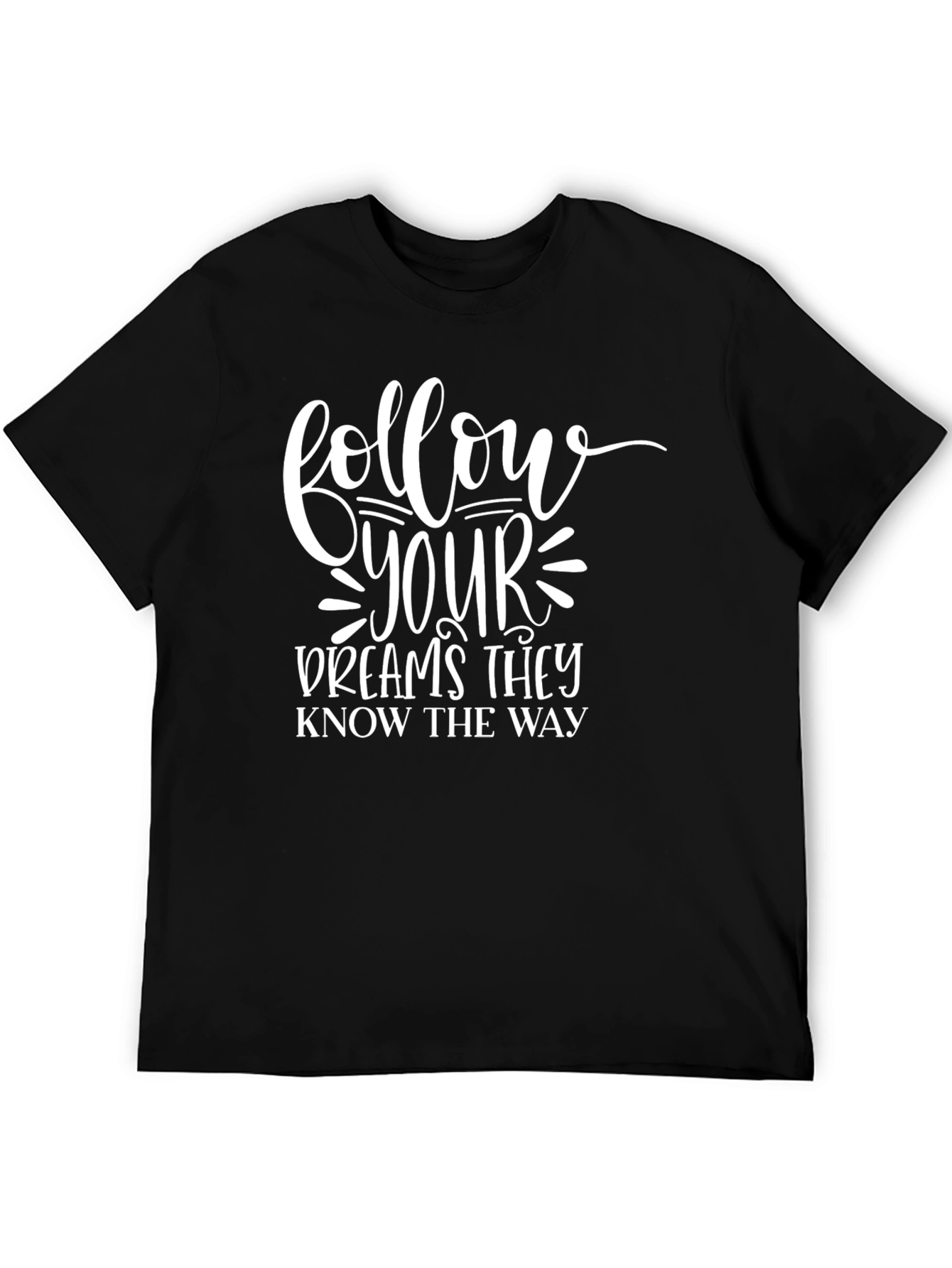 Follow Your Dreams Black Graphic Tee