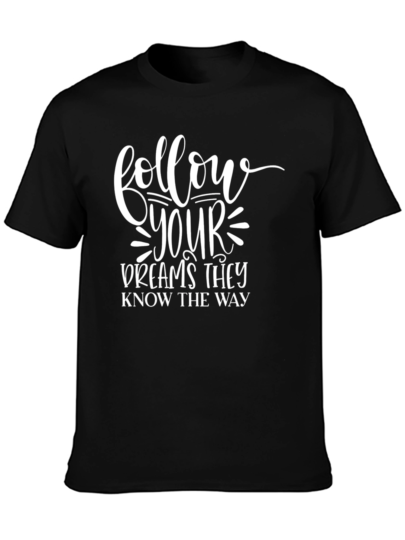 Follow Your Dreams Black Graphic Tee