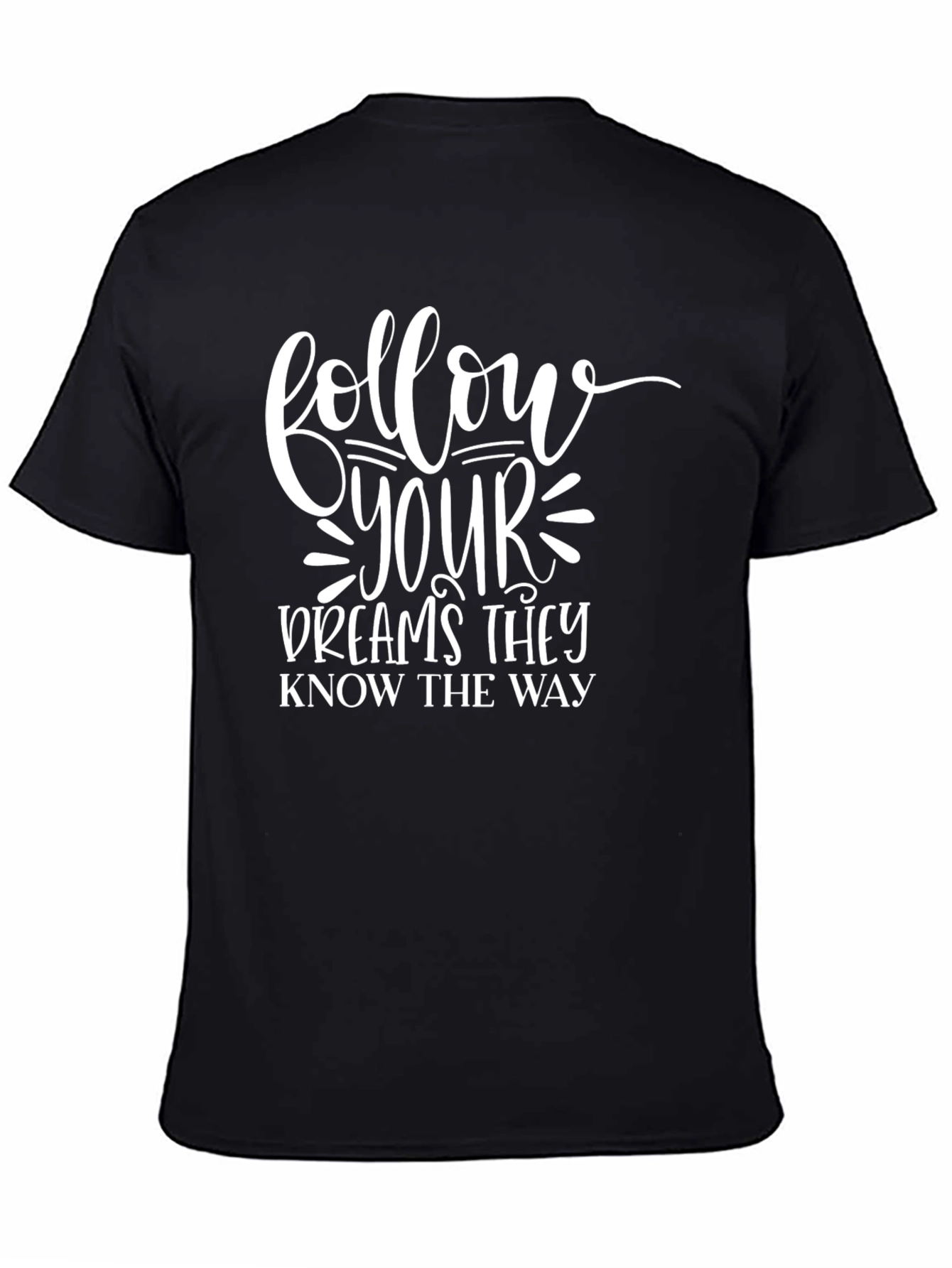 Follow Your Dreams Black Graphic Tee