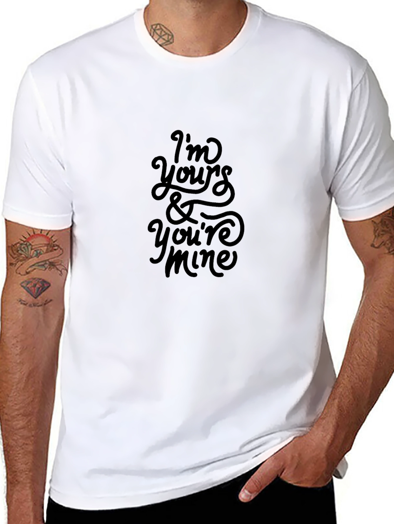 Im Yours & Youre Mine Black Tee