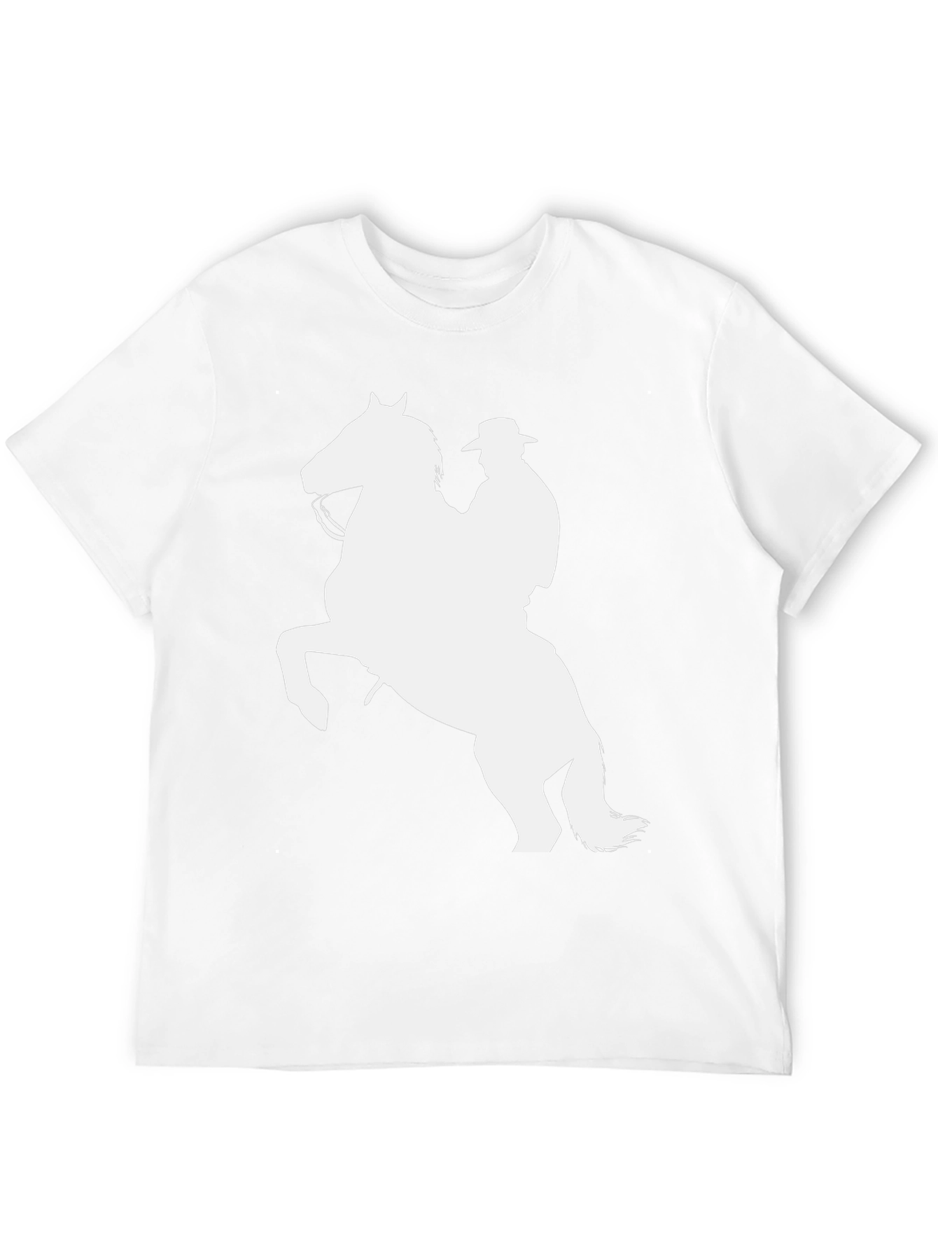 Cowboy Horse Graphic Tee - Black Cotton Shirt
