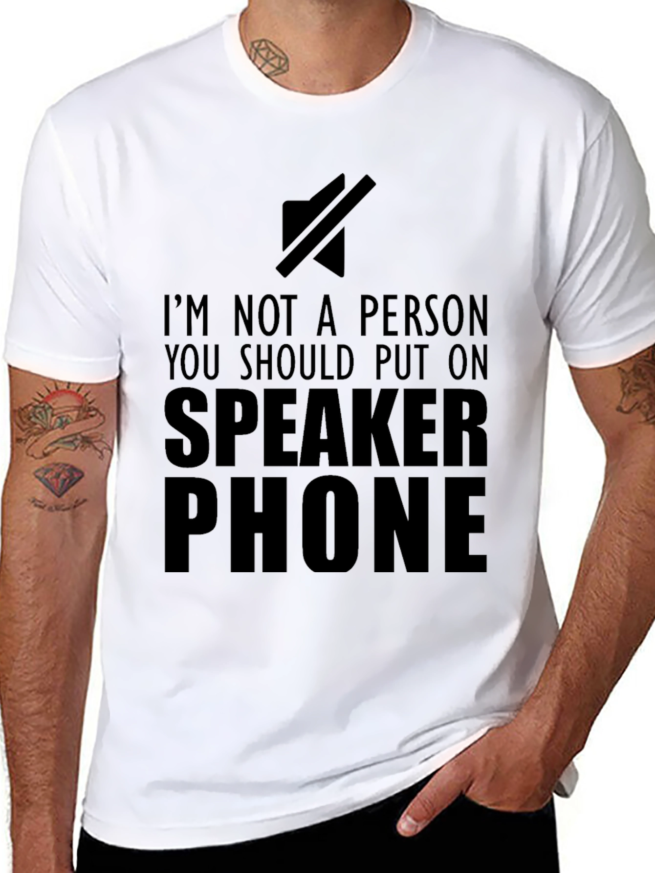 Speaker Phone Funny Graphic T-Shirt