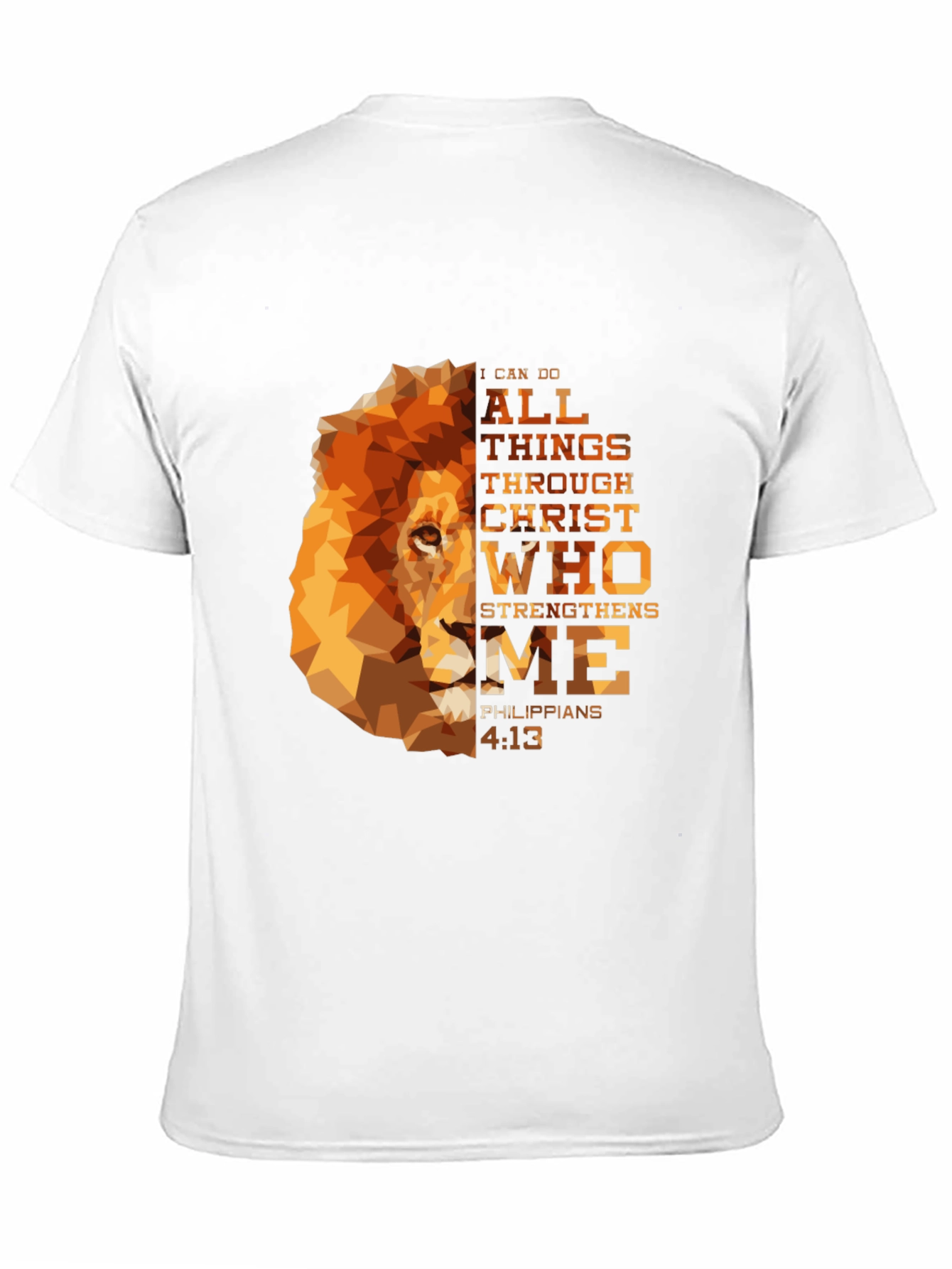 Lion & Scripture Graphic Tee - Philippians 4:13