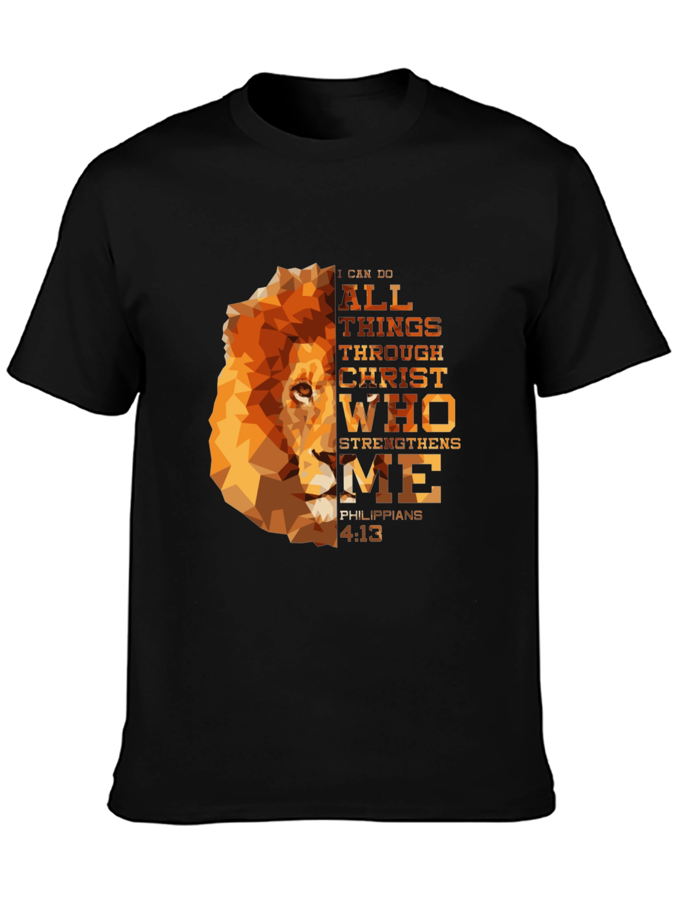 Lion & Scripture Graphic Tee - Philippians 4:13