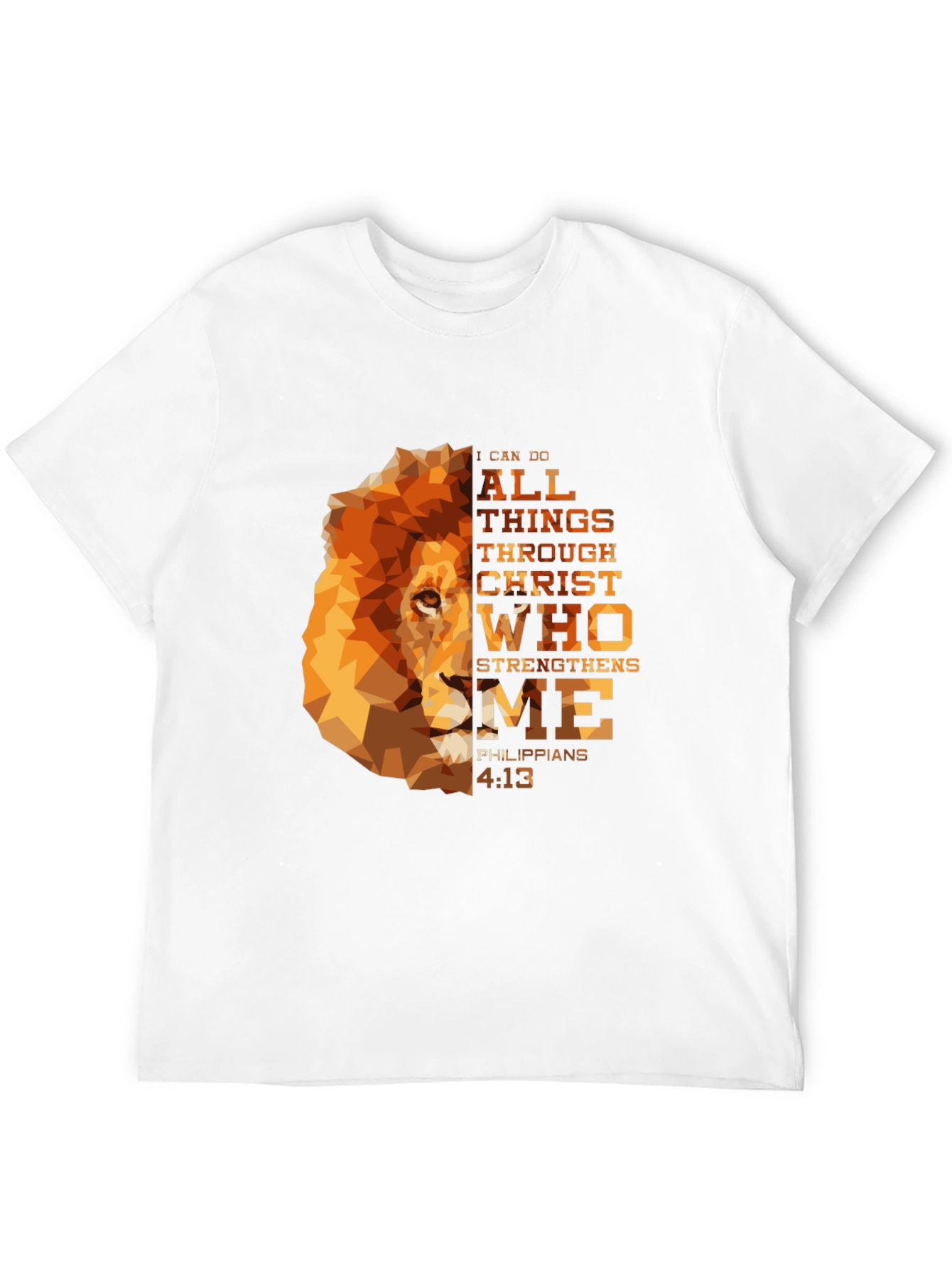 Lion & Scripture Graphic Tee - Philippians 4:13