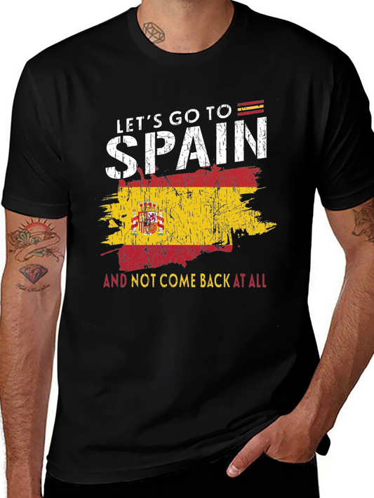Spain Flag Graphic T-Shirt - Lets Go To Spain