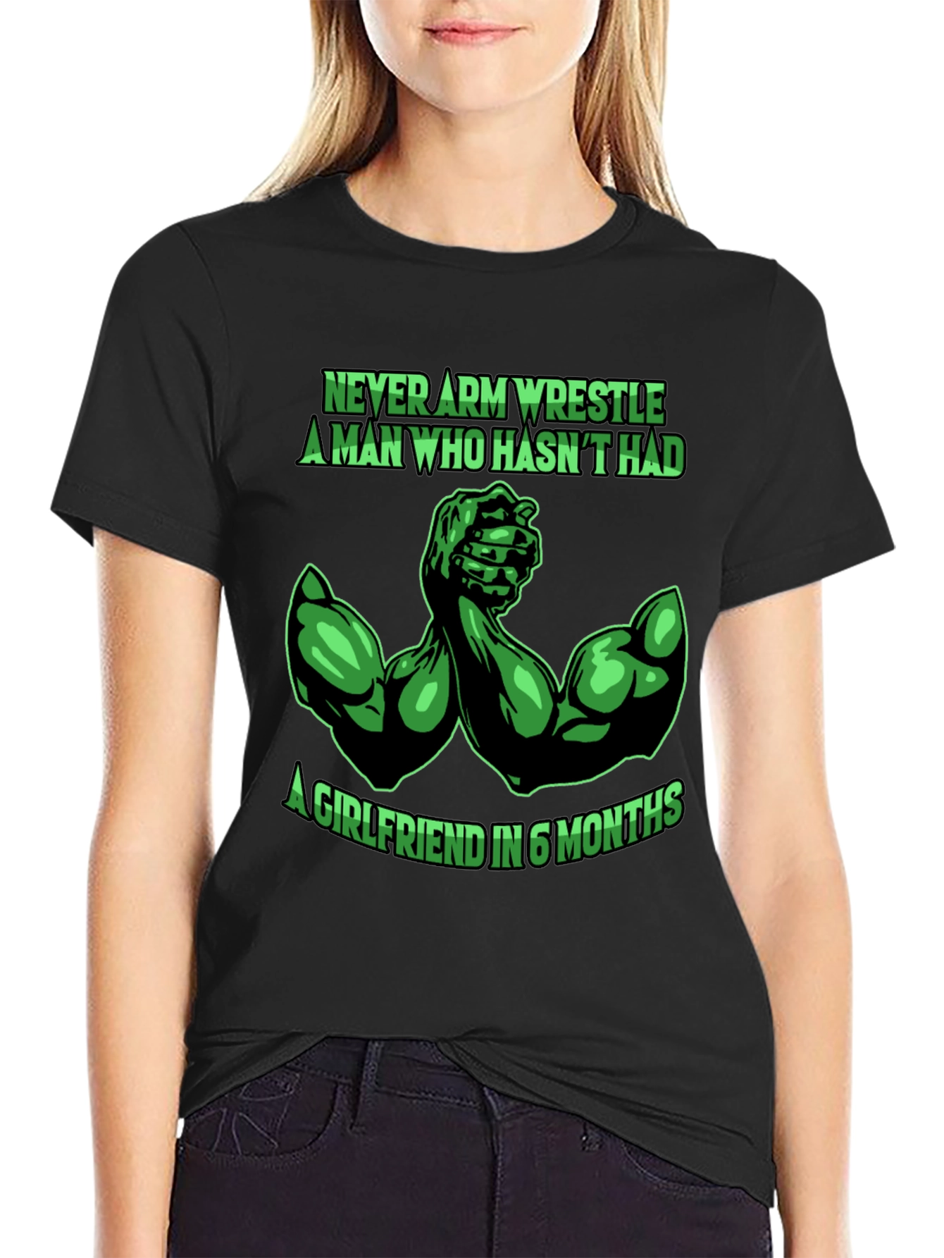 Never Arm Wrestle T-Shirt - Funny Gym Shirt