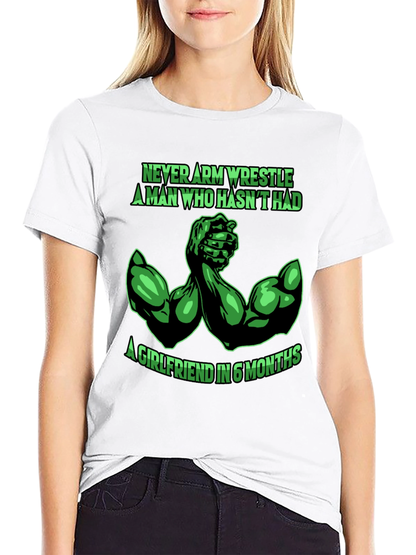 Never Arm Wrestle T-Shirt - Funny Gym Shirt