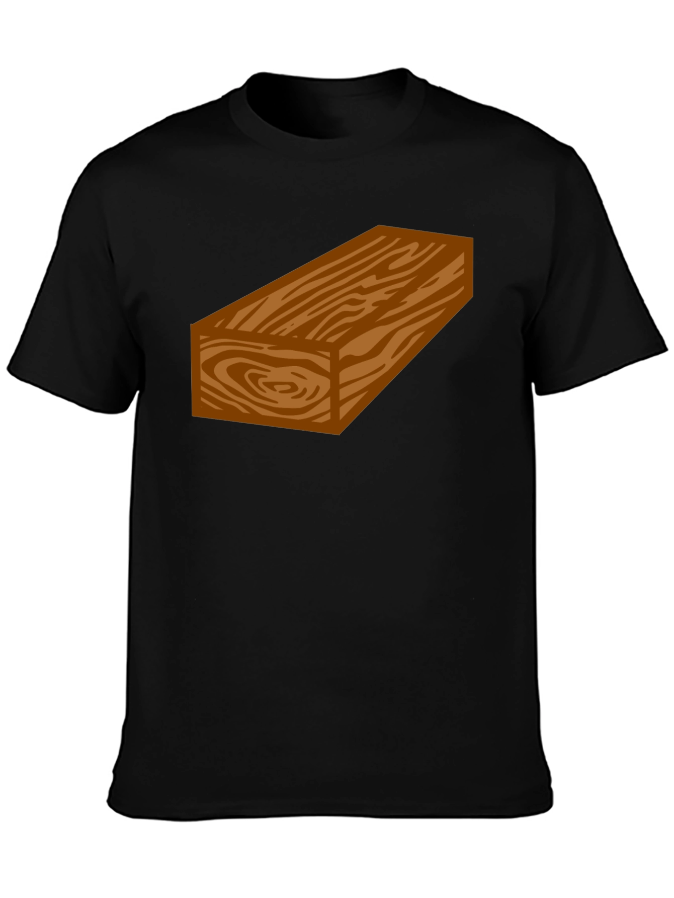 Novelty Wood Plank Graphic Tee - Casual Style