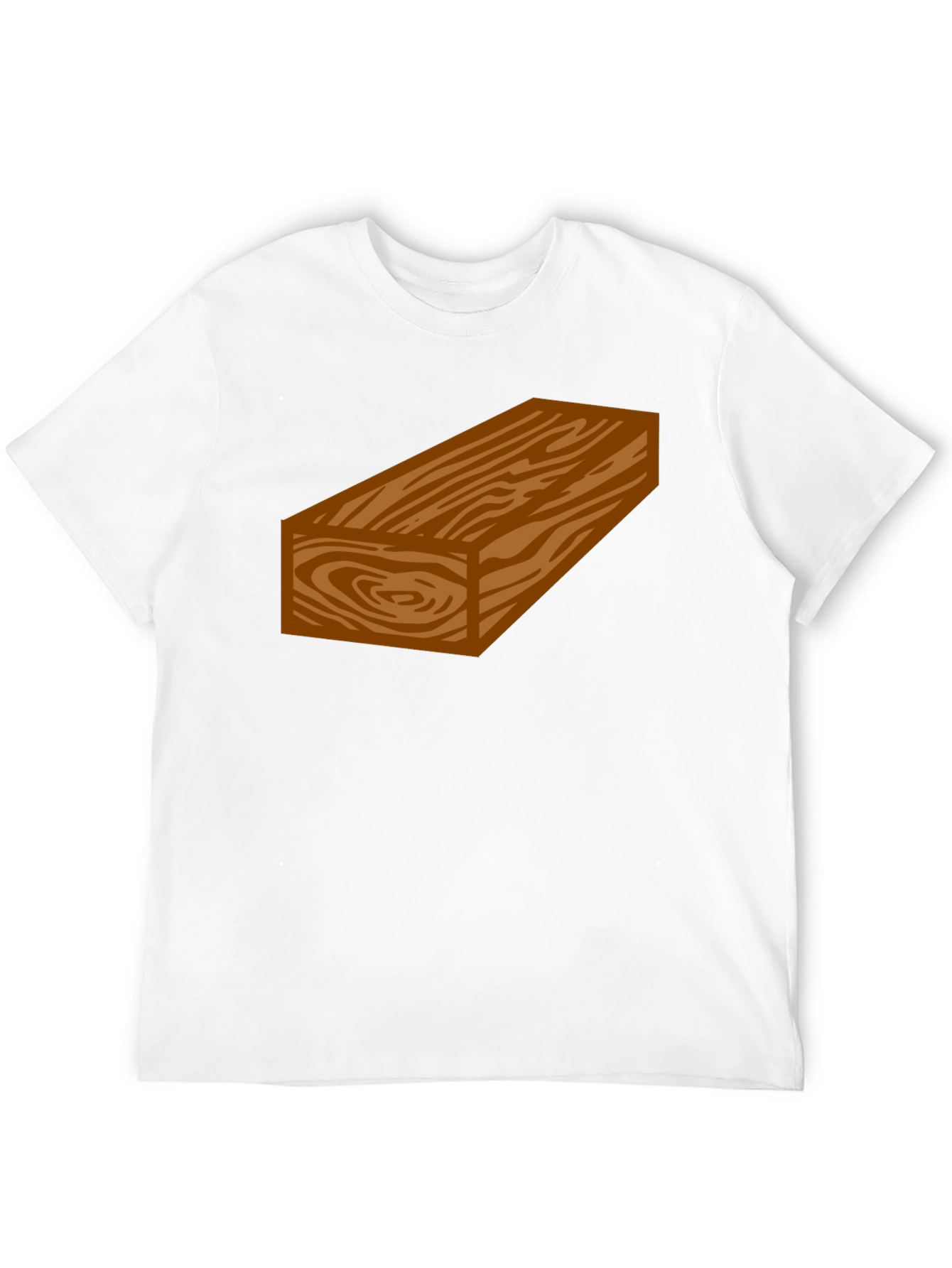 Novelty Wood Plank Graphic Tee - Casual Style