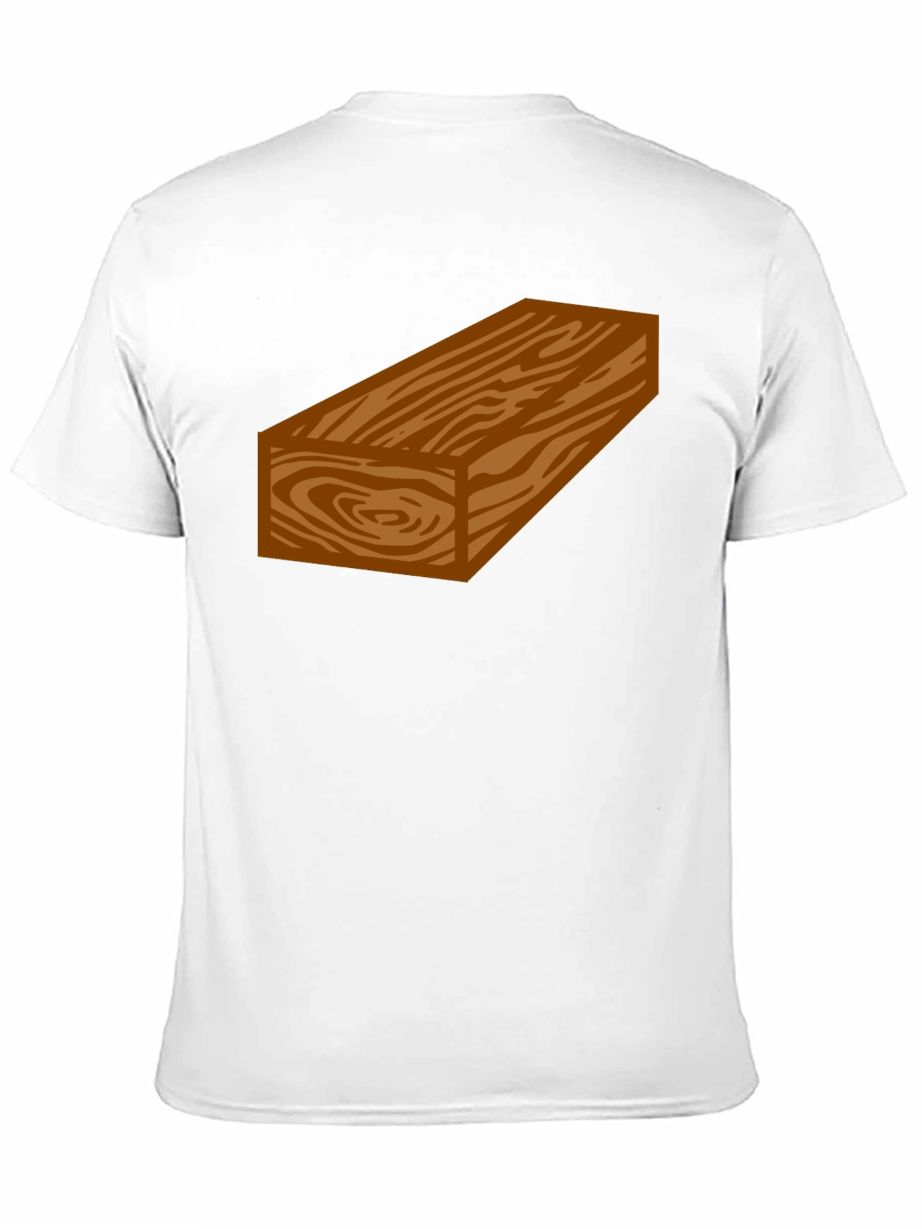 Novelty Wood Plank Graphic Tee - Casual Style