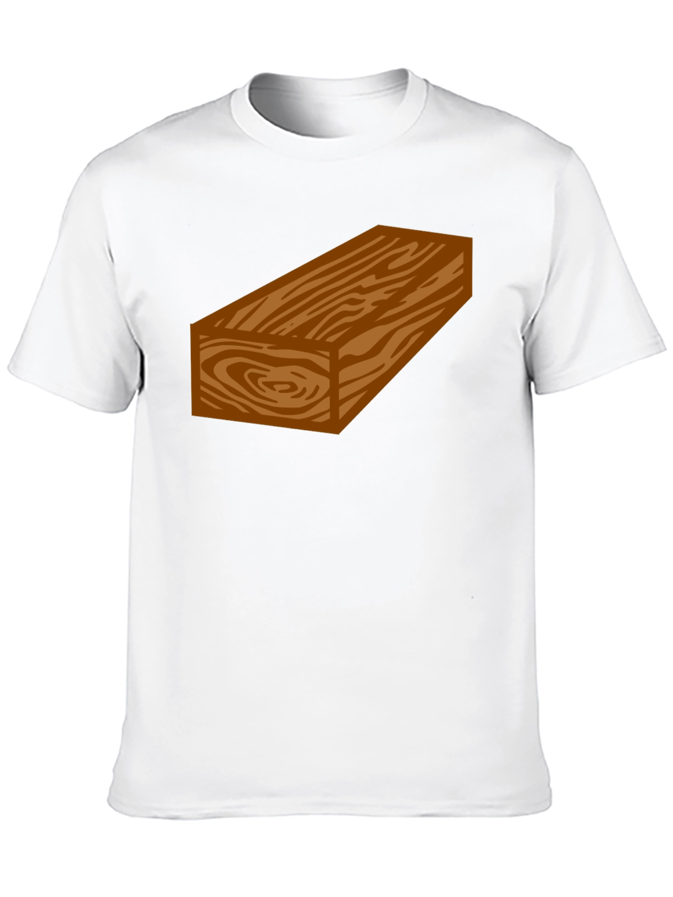 Novelty Wood Plank Graphic Tee - Casual Style