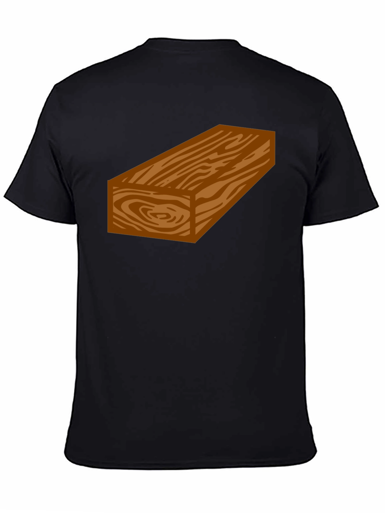 Novelty Wood Plank Graphic Tee - Casual Style