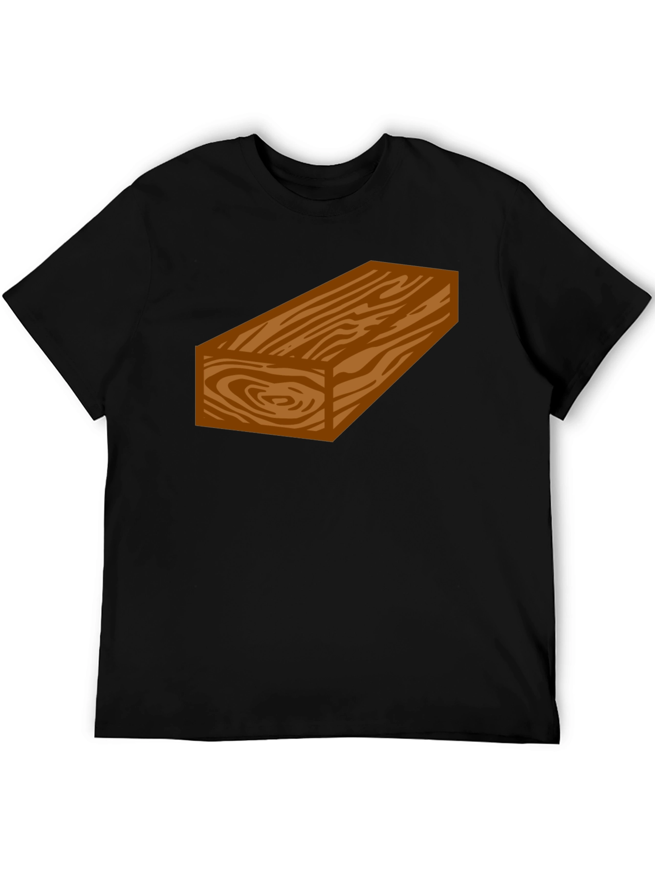 Novelty Wood Plank Graphic Tee - Casual Style