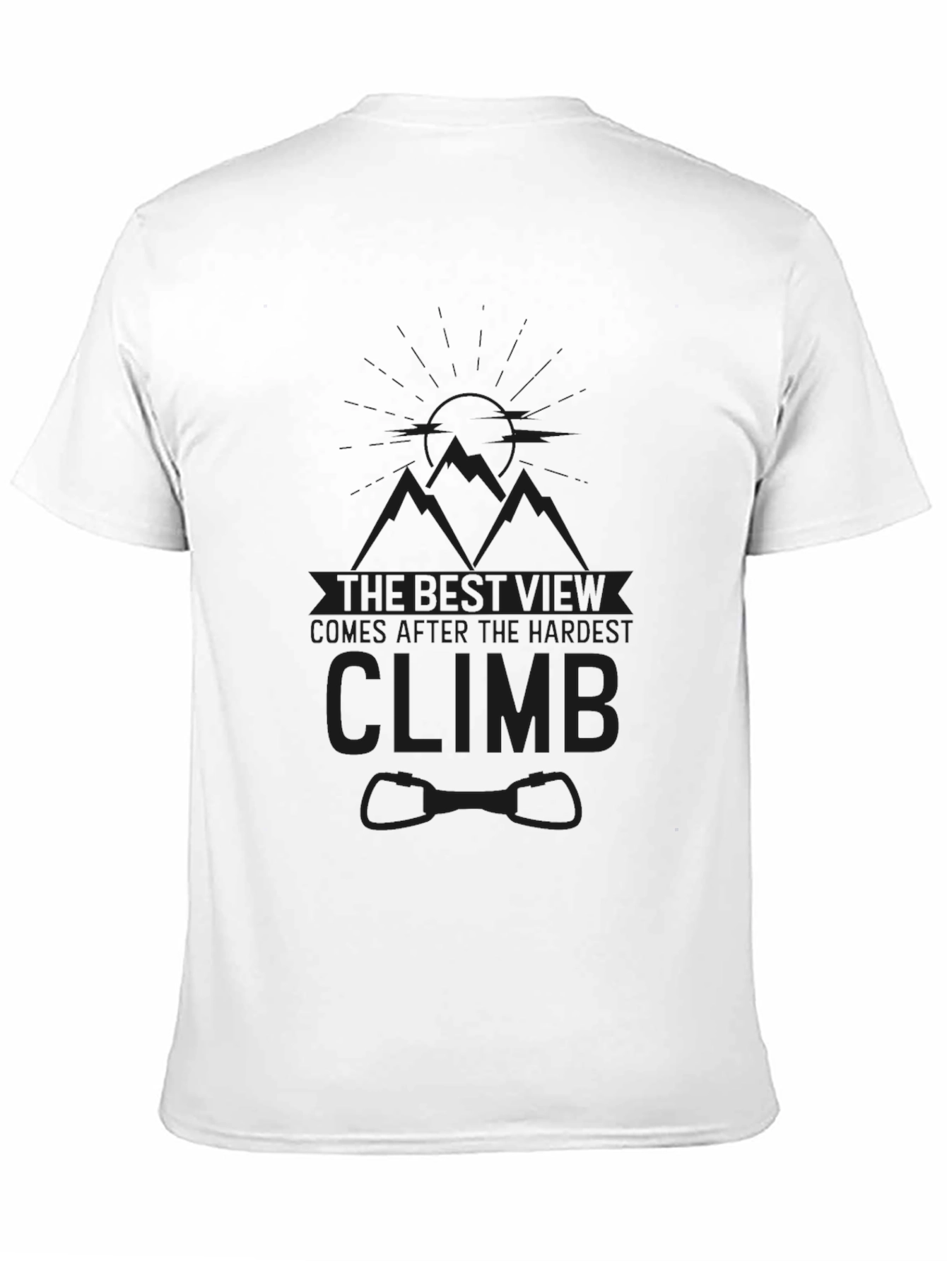 Climb Mountains Black T-Shirt - Motivational Graphic Tee