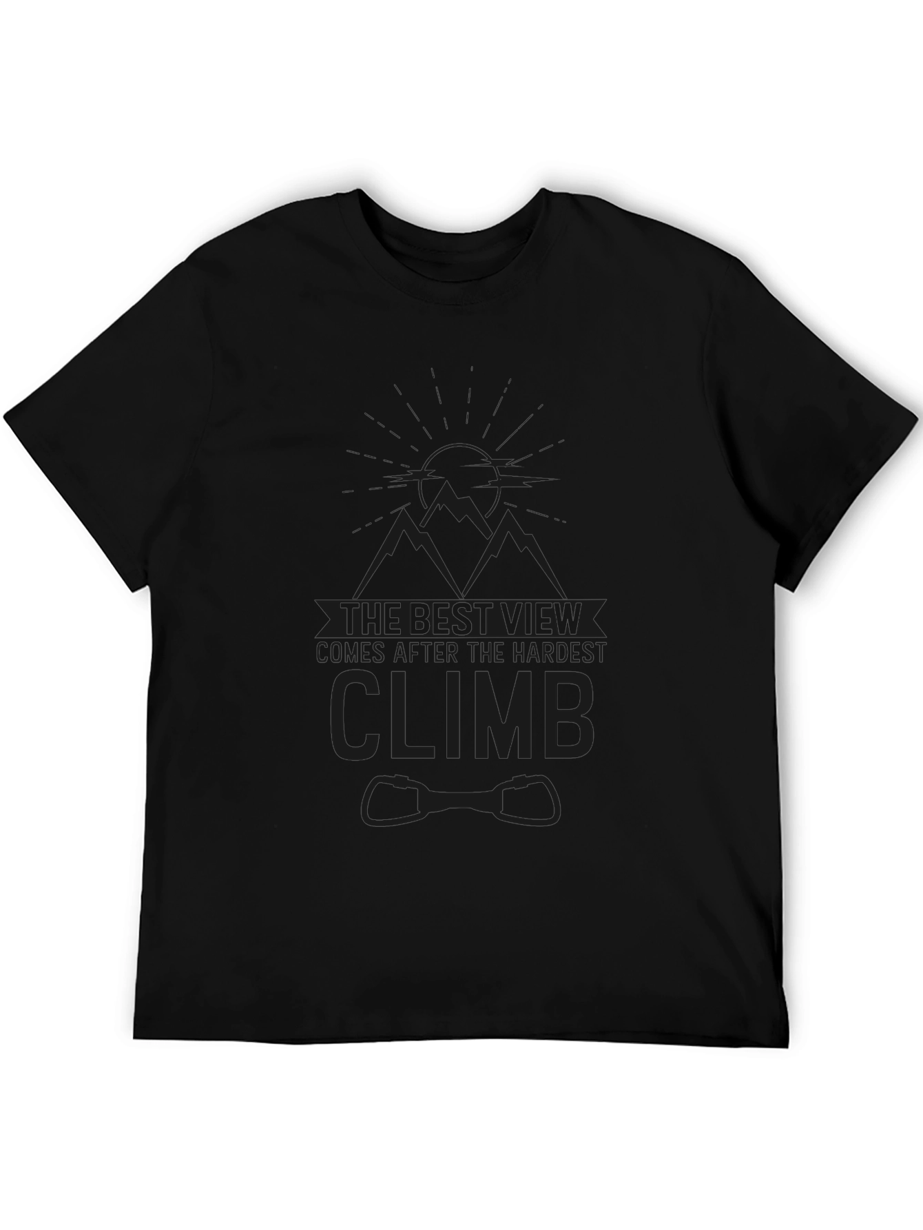 Climb Mountains Black T-Shirt - Motivational Graphic Tee