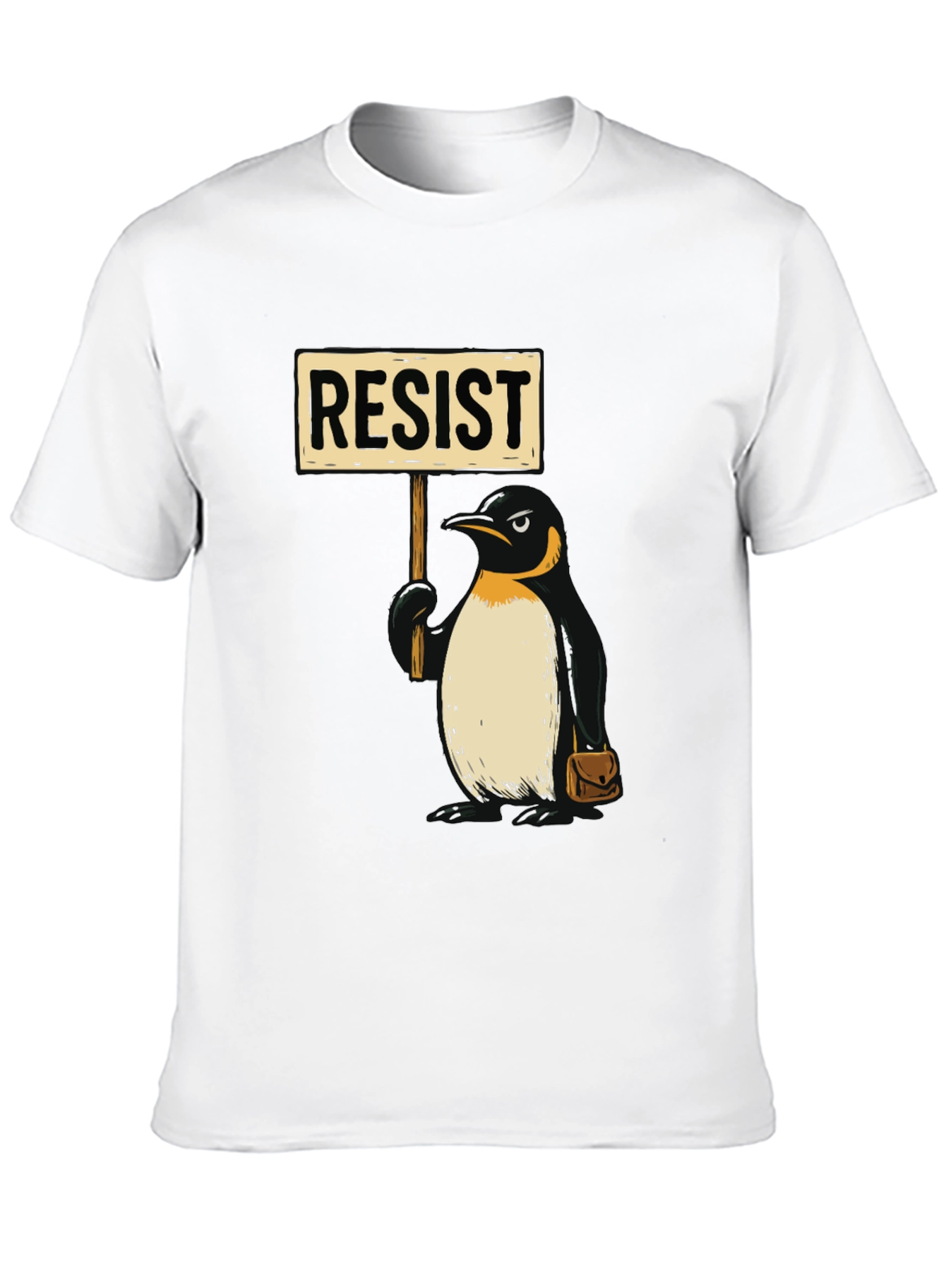 Resist Penguin Graphic Tee - Activist Animal Shirt