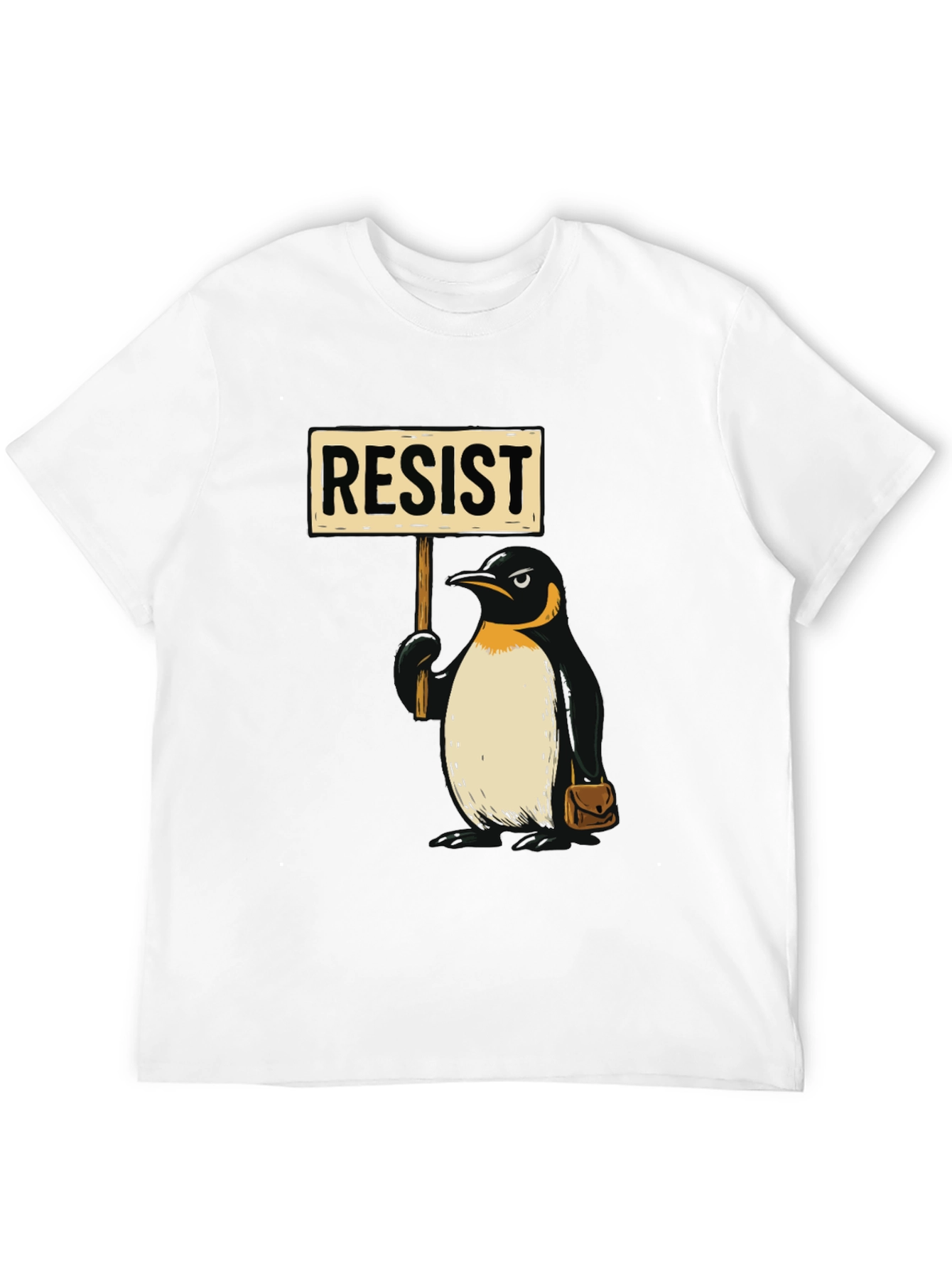 Resist Penguin Graphic Tee - Activist Animal Shirt