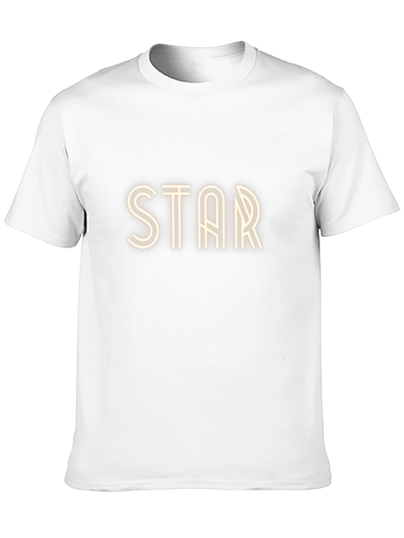 STAR Graphic Print Black T-Shirt