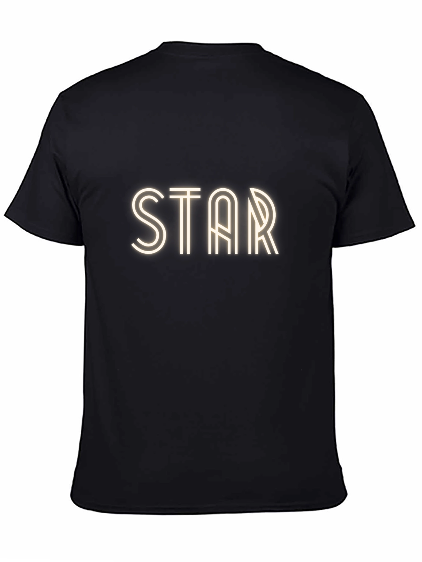 STAR Graphic Print Black T-Shirt