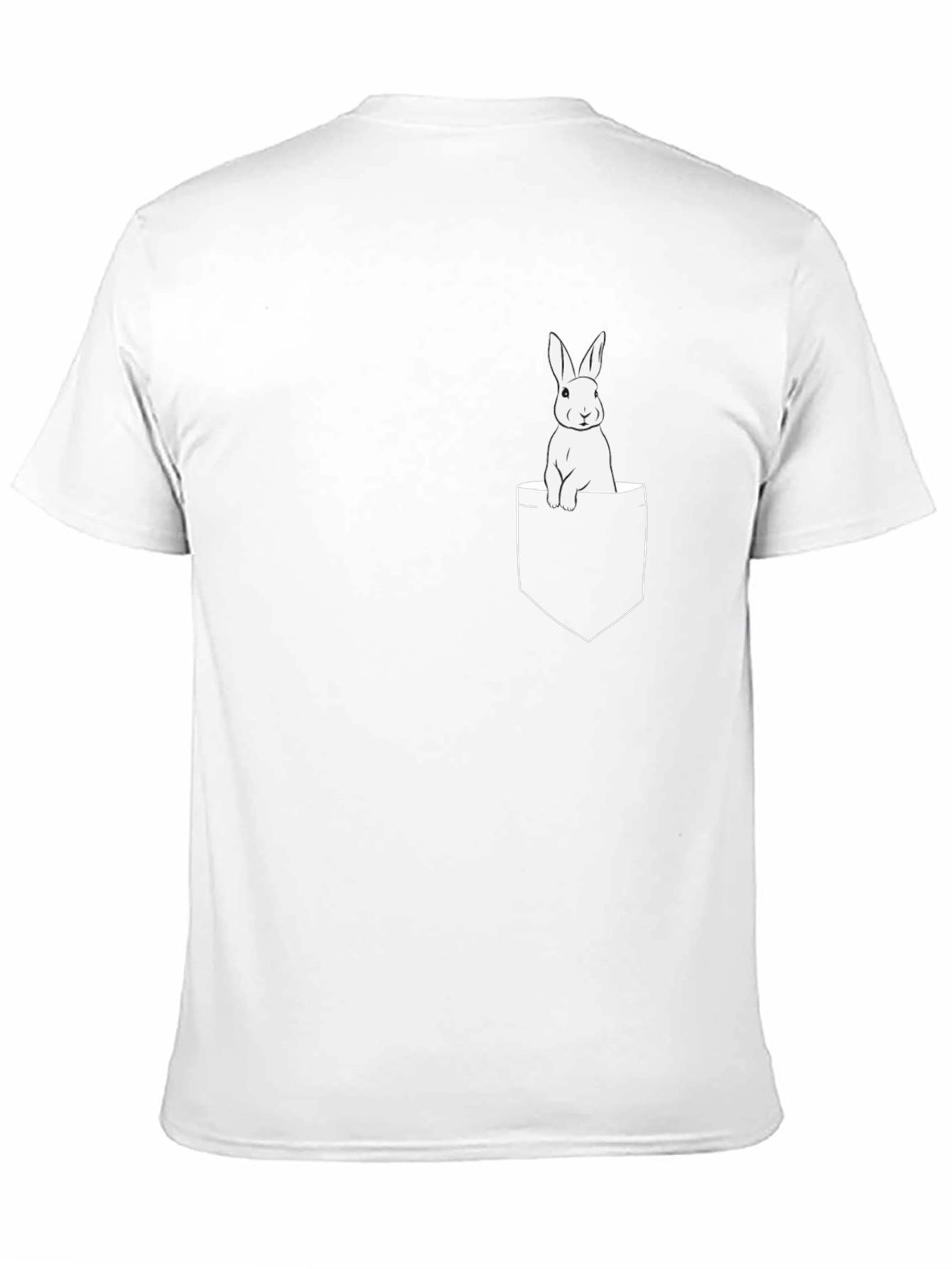 Pocket Bunny Black T-Shirt