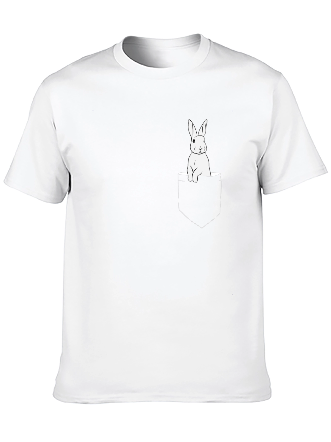 Pocket Bunny Black T-Shirt