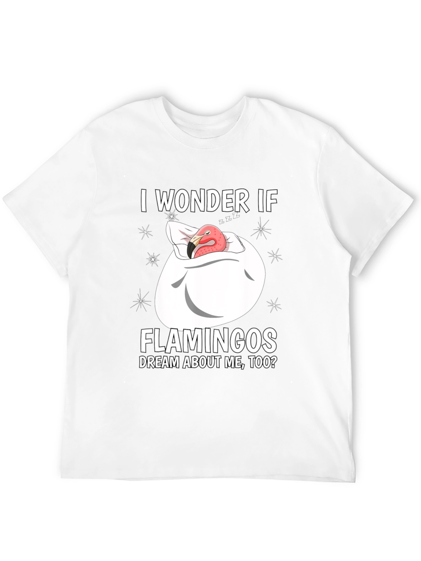 Dreaming Flamingo Graphic T-Shirt - Funny Unisex Tee