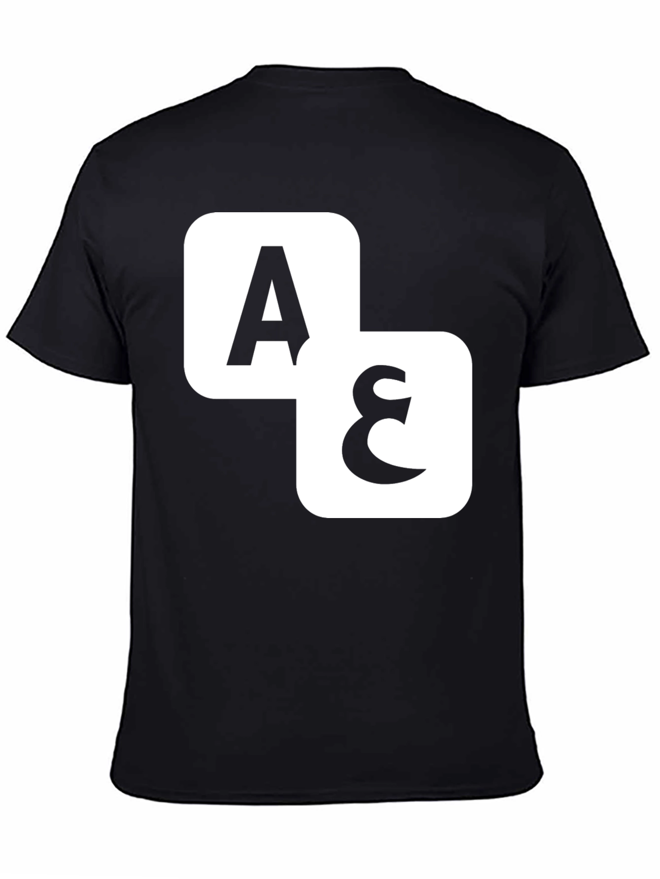 A&E Black T-Shirt: Iconic Tile Design