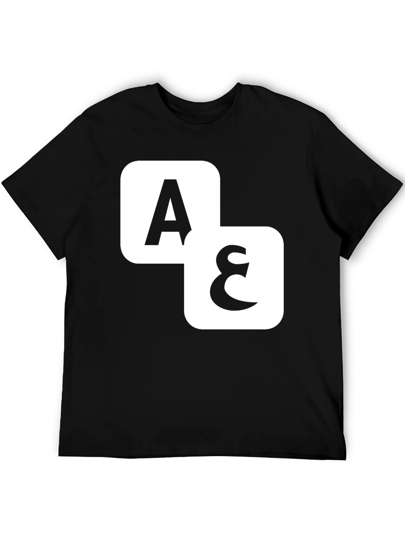 A&E Black T-Shirt: Iconic Tile Design