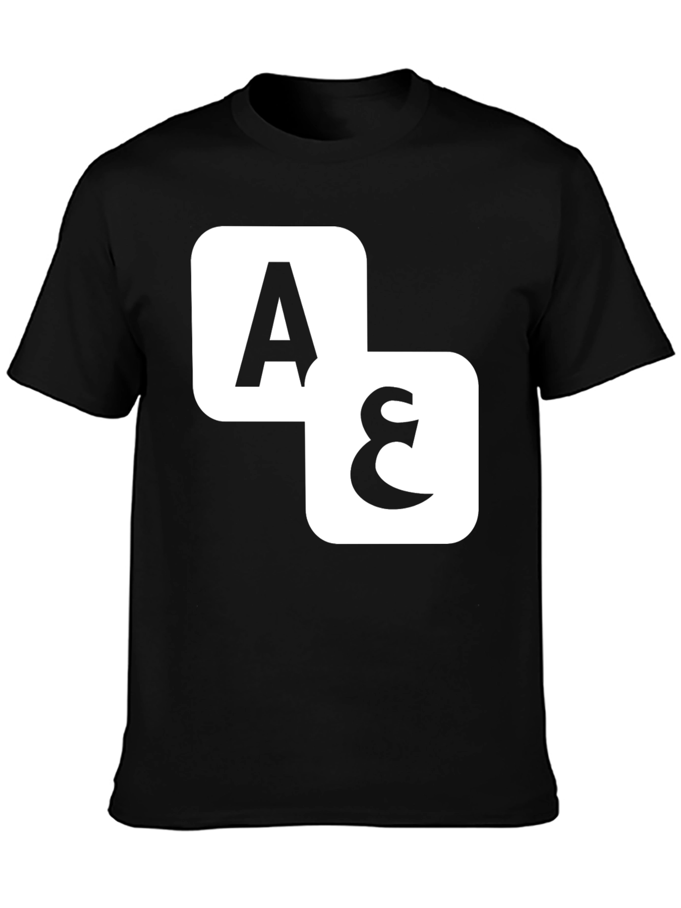 A&E Black T-Shirt: Iconic Tile Design