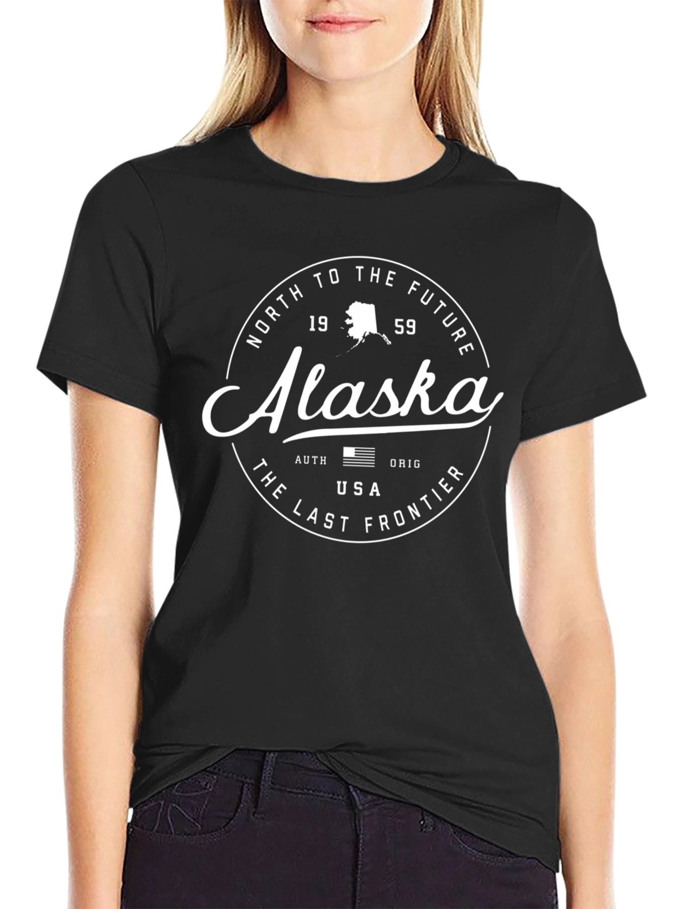 Alaska North To The Future Black T-Shirt