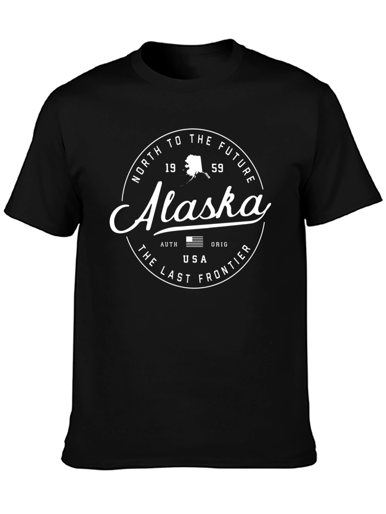 Alaska North To The Future Black T-Shirt
