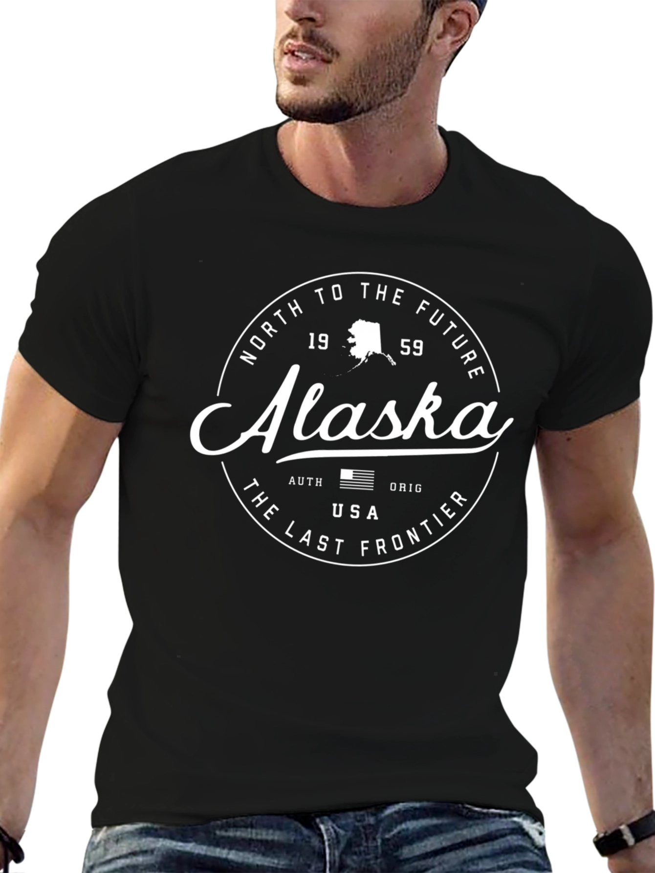 Alaska North To The Future Black T-Shirt