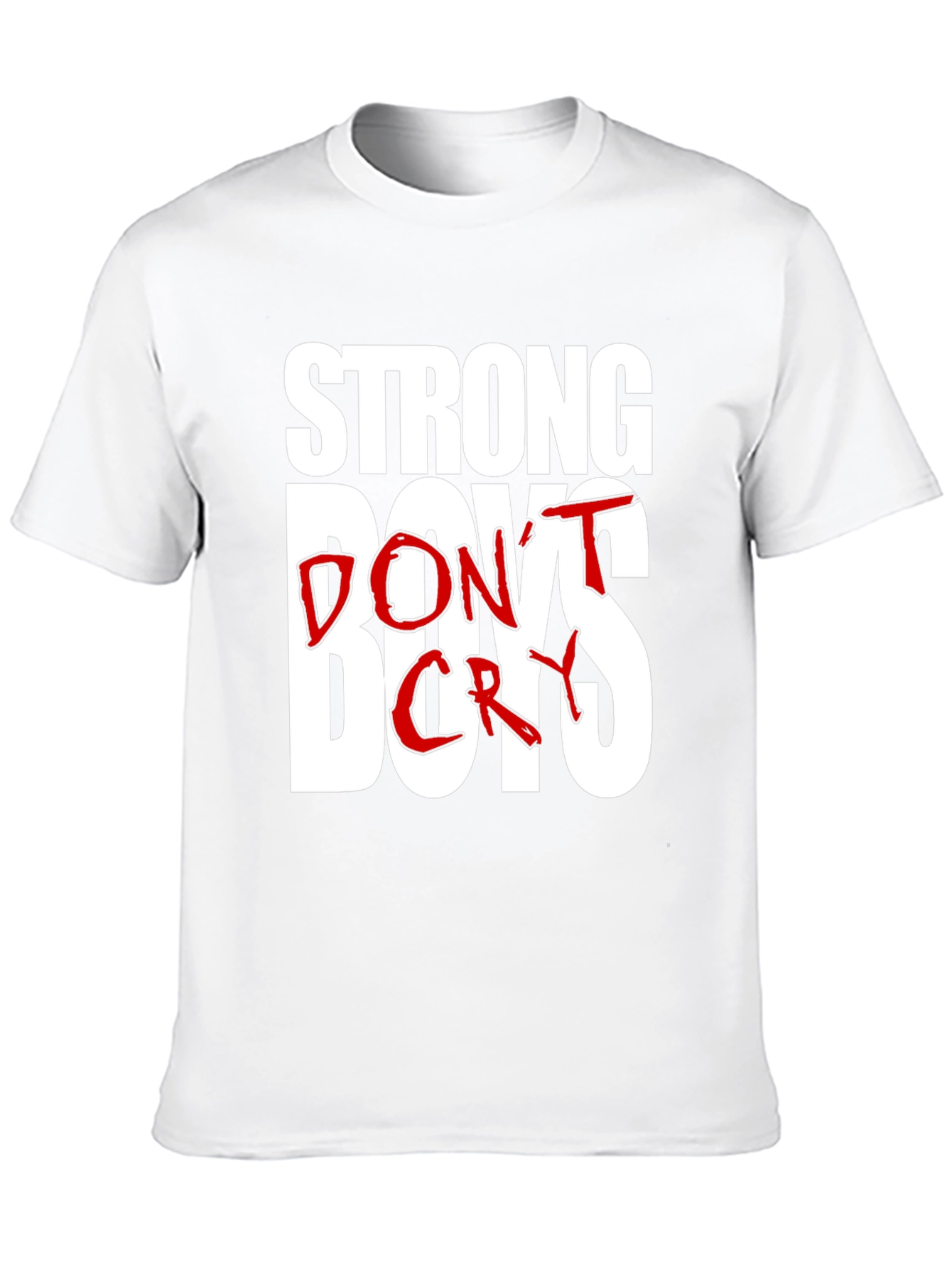Strong Boys Dont Cry Graphic Tee - Black