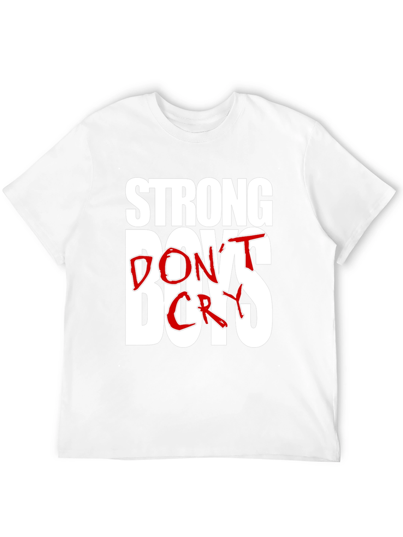 Strong Boys Dont Cry Graphic Tee - Black