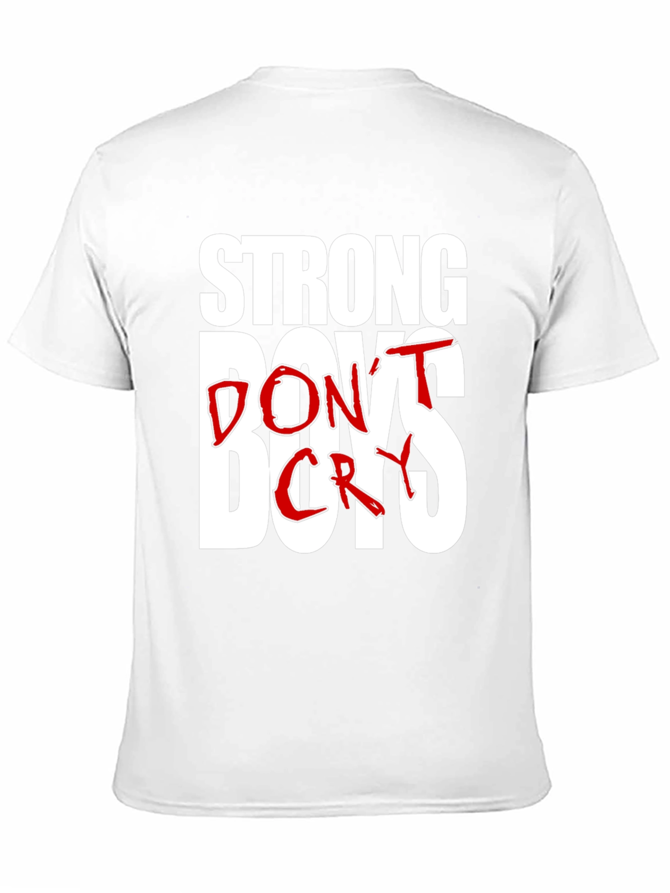 Strong Boys Dont Cry Graphic Tee - Black