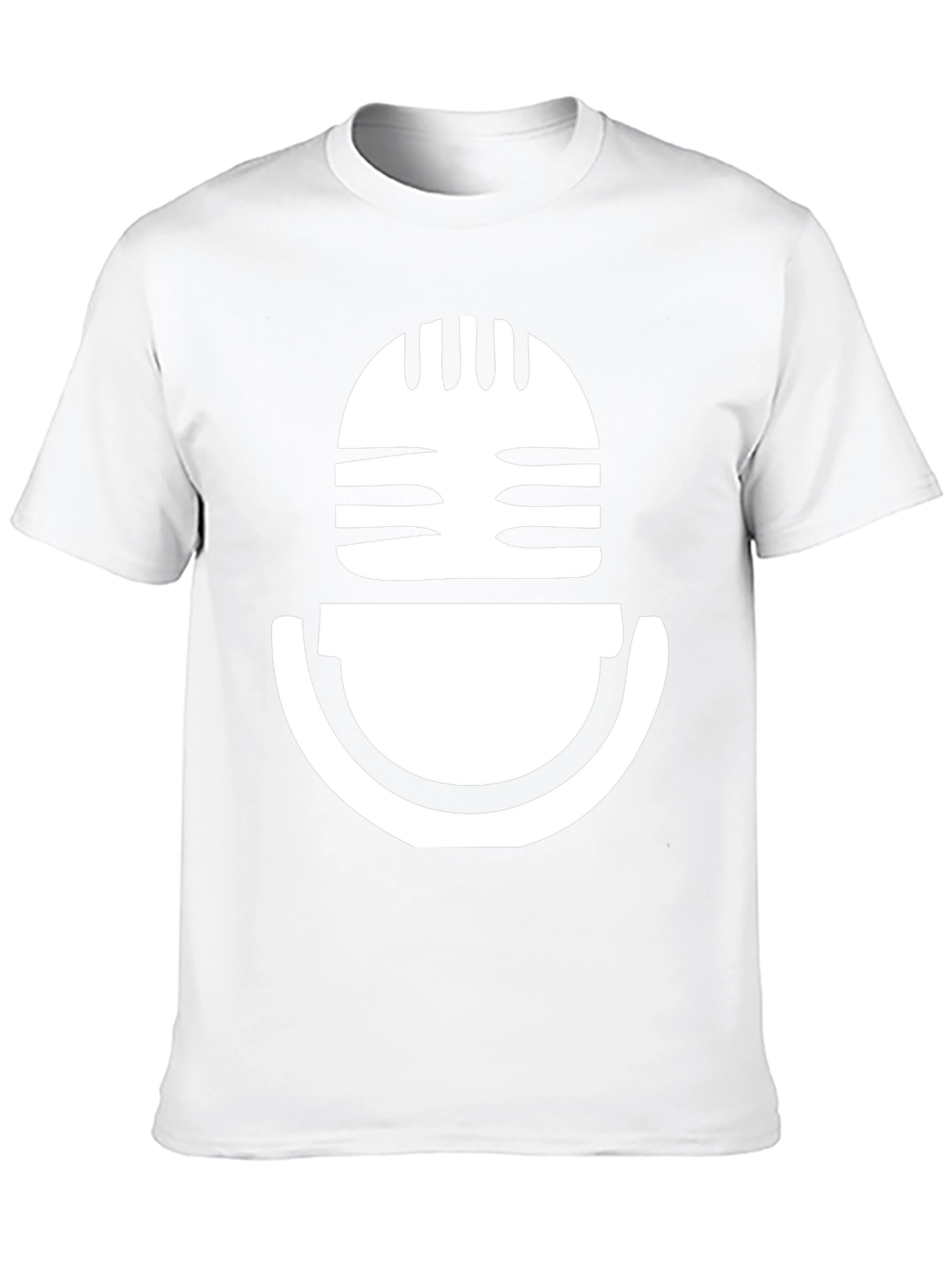 Retro Microphone Graphic Tee - Classic Vocal Style