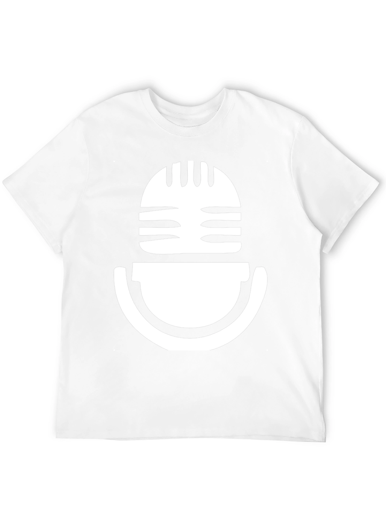 Retro Microphone Graphic Tee - Classic Vocal Style