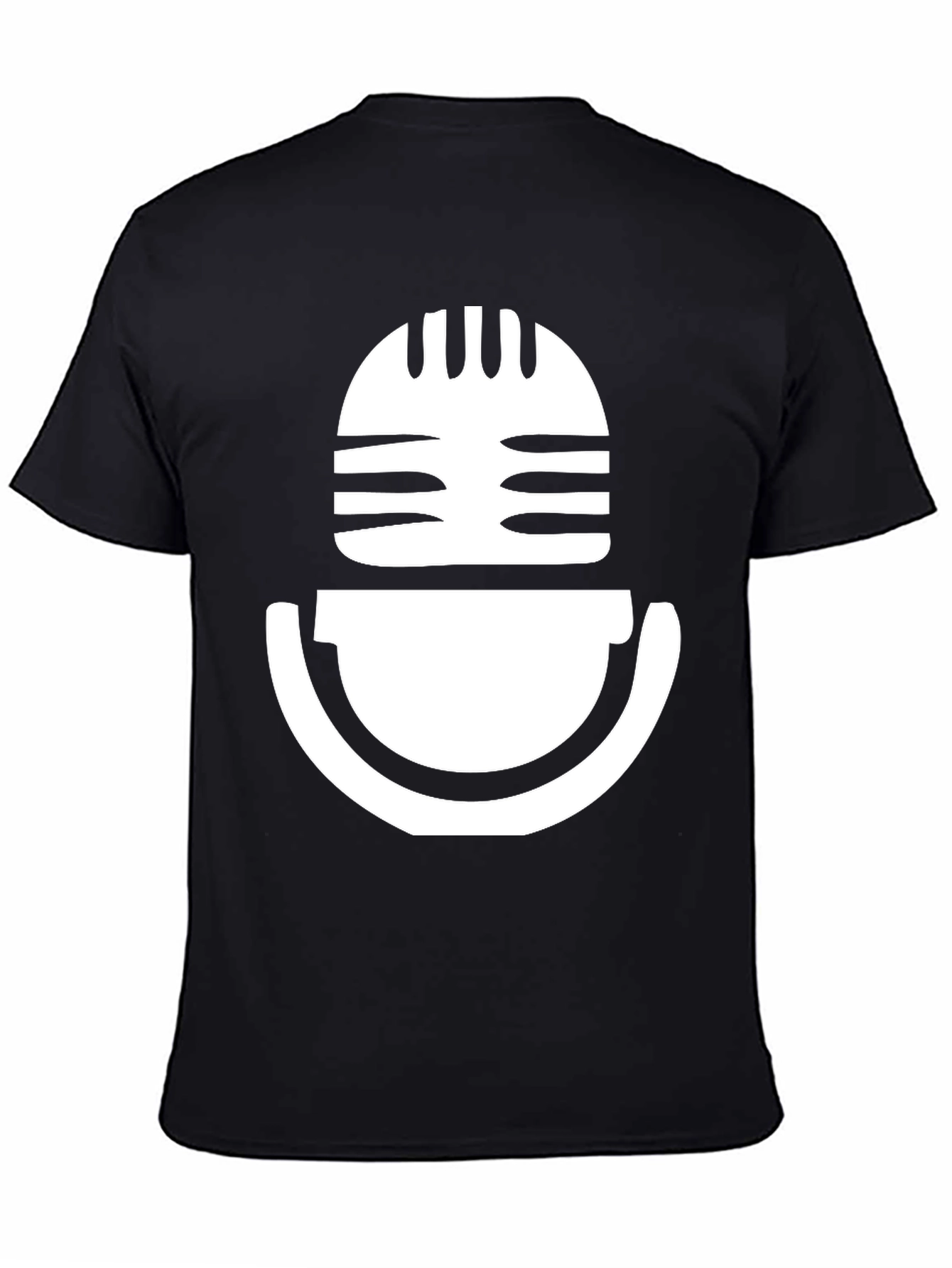Retro Microphone Graphic Tee - Classic Vocal Style
