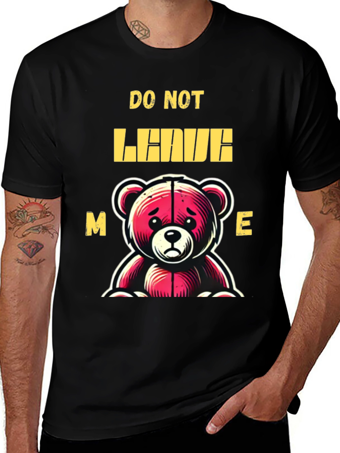 Do Not Leave Me Bear Graphic T-Shirt