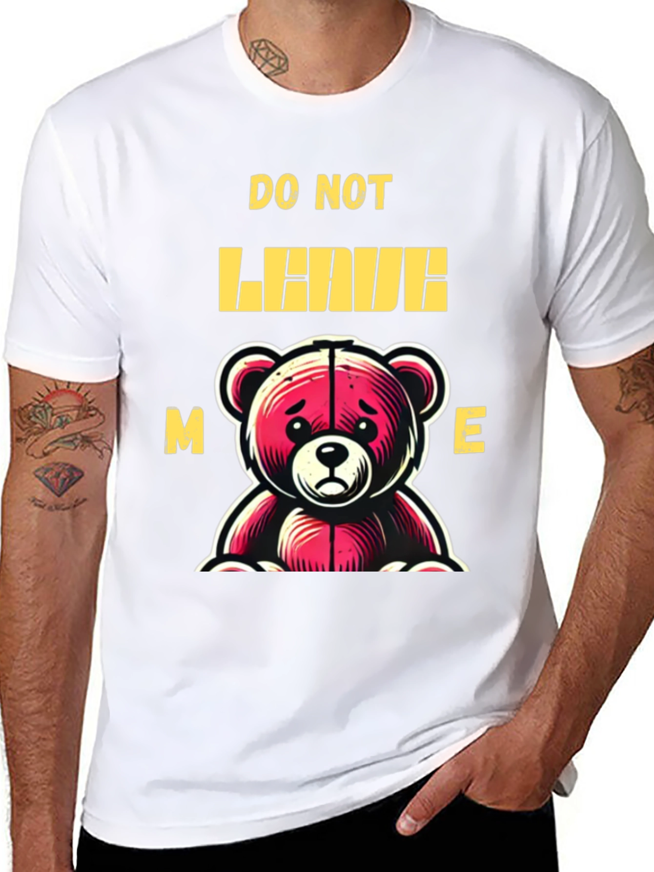 Do Not Leave Me Bear Graphic T-Shirt
