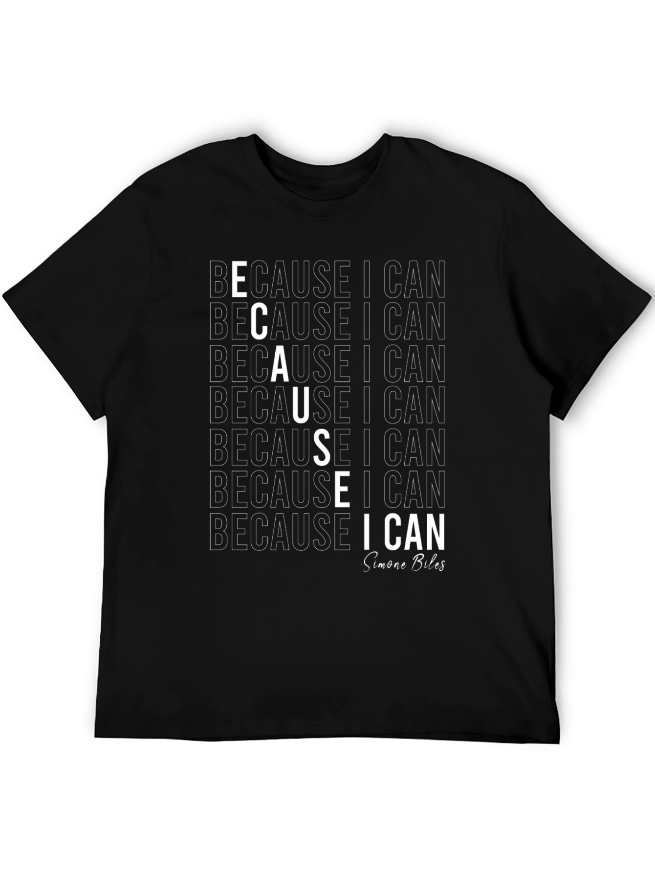 Because I Can Simone Biles Black T-Shirt