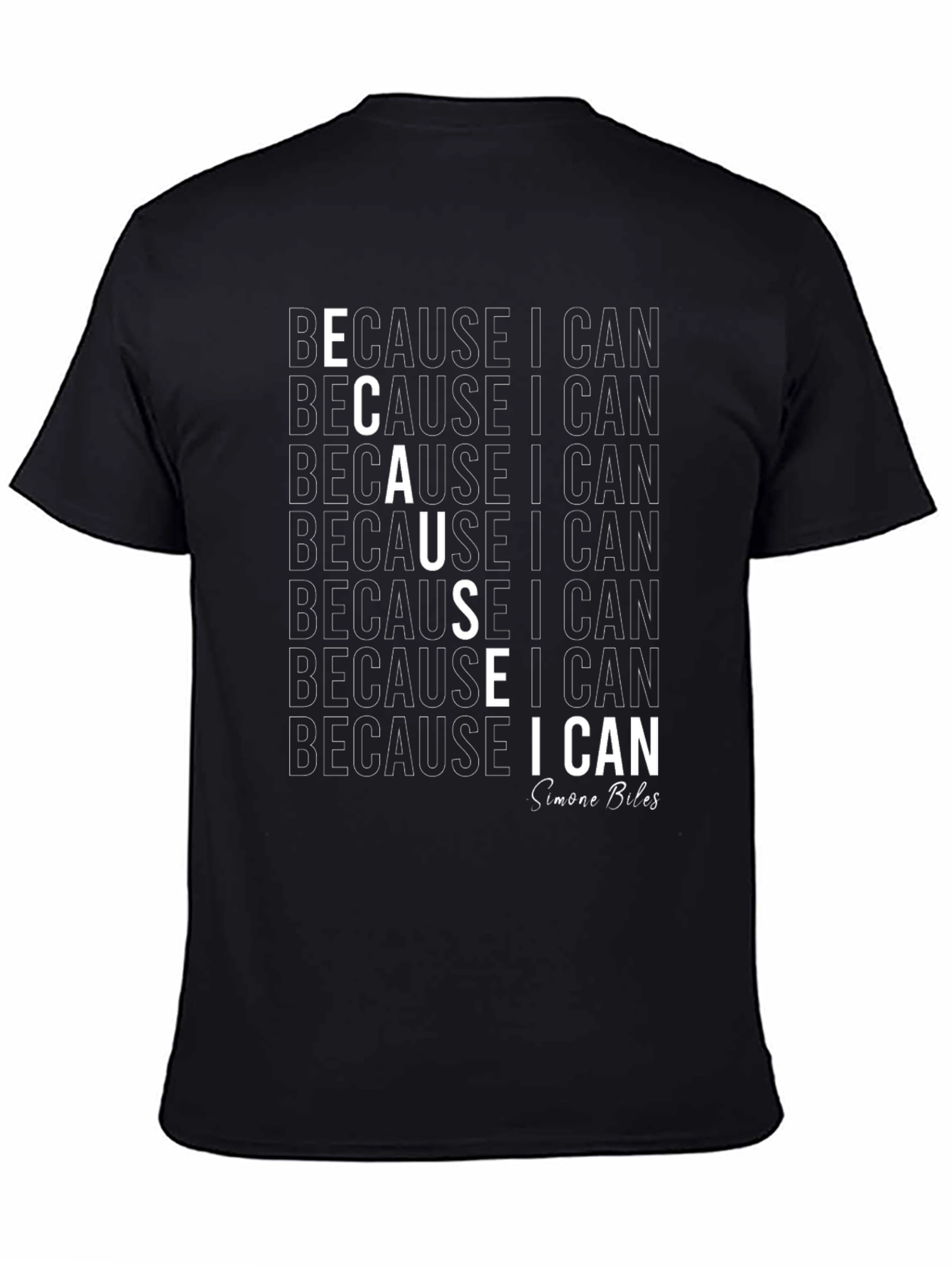 Because I Can Simone Biles Black T-Shirt